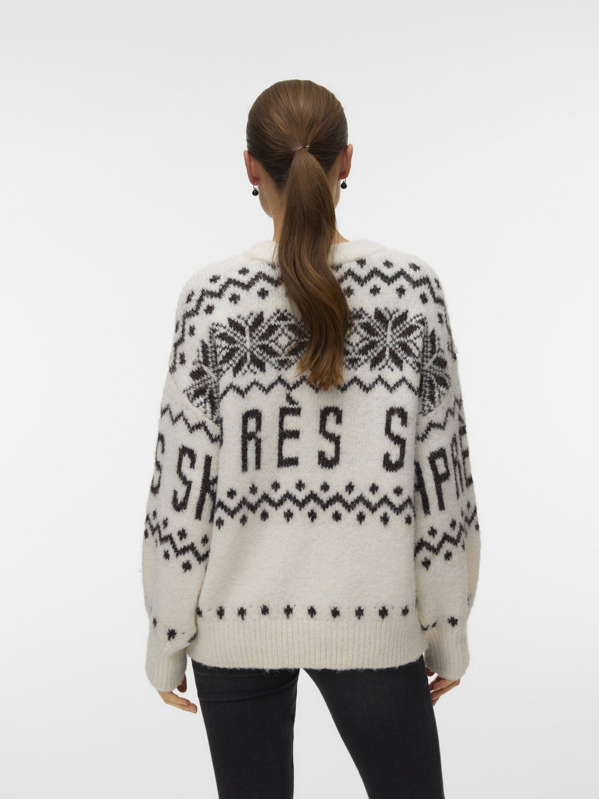 Vero Moda Damen Pullover Birch/W. Chocol
