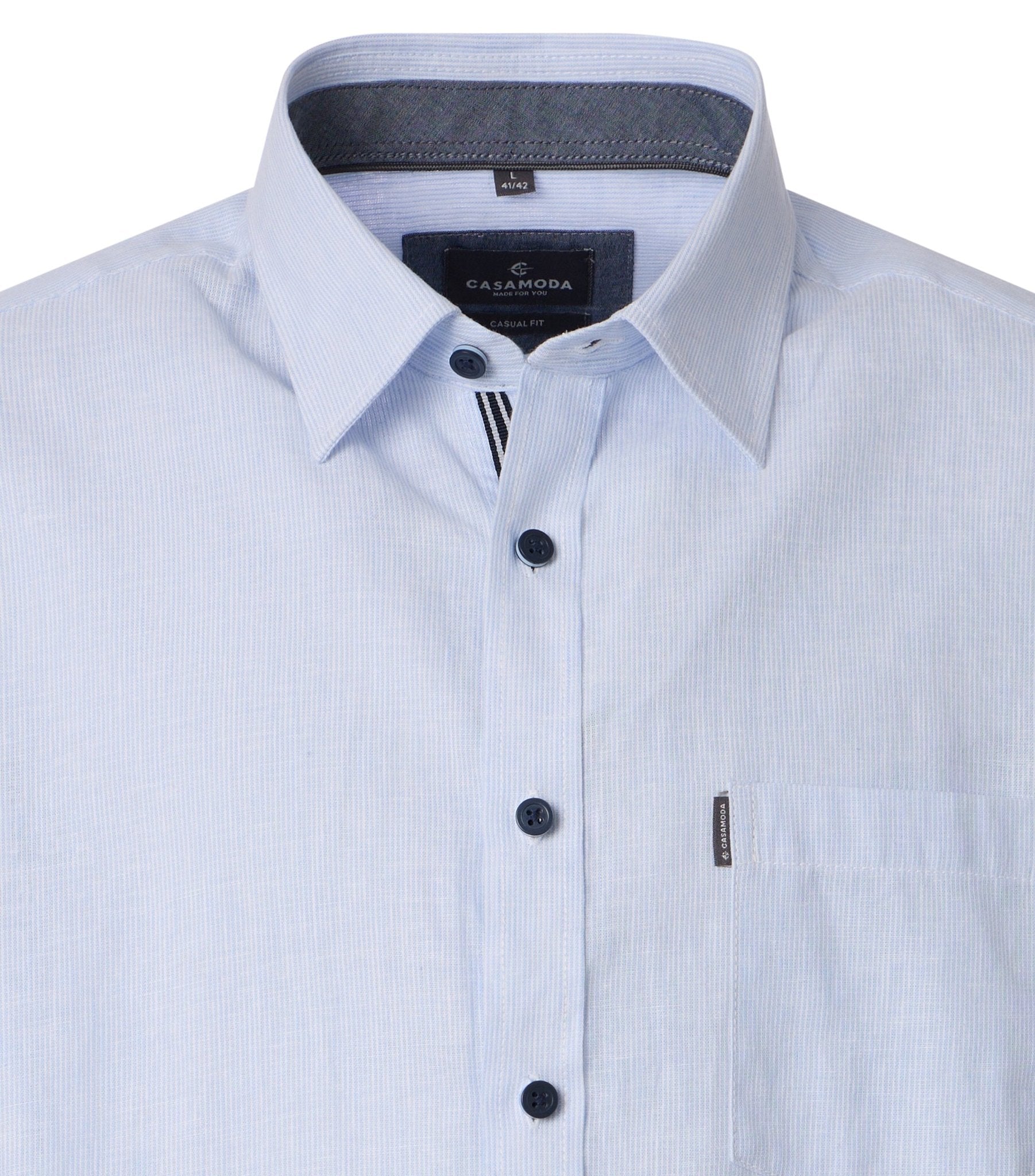 Casa Moda Herren Hemden kurz  Blau