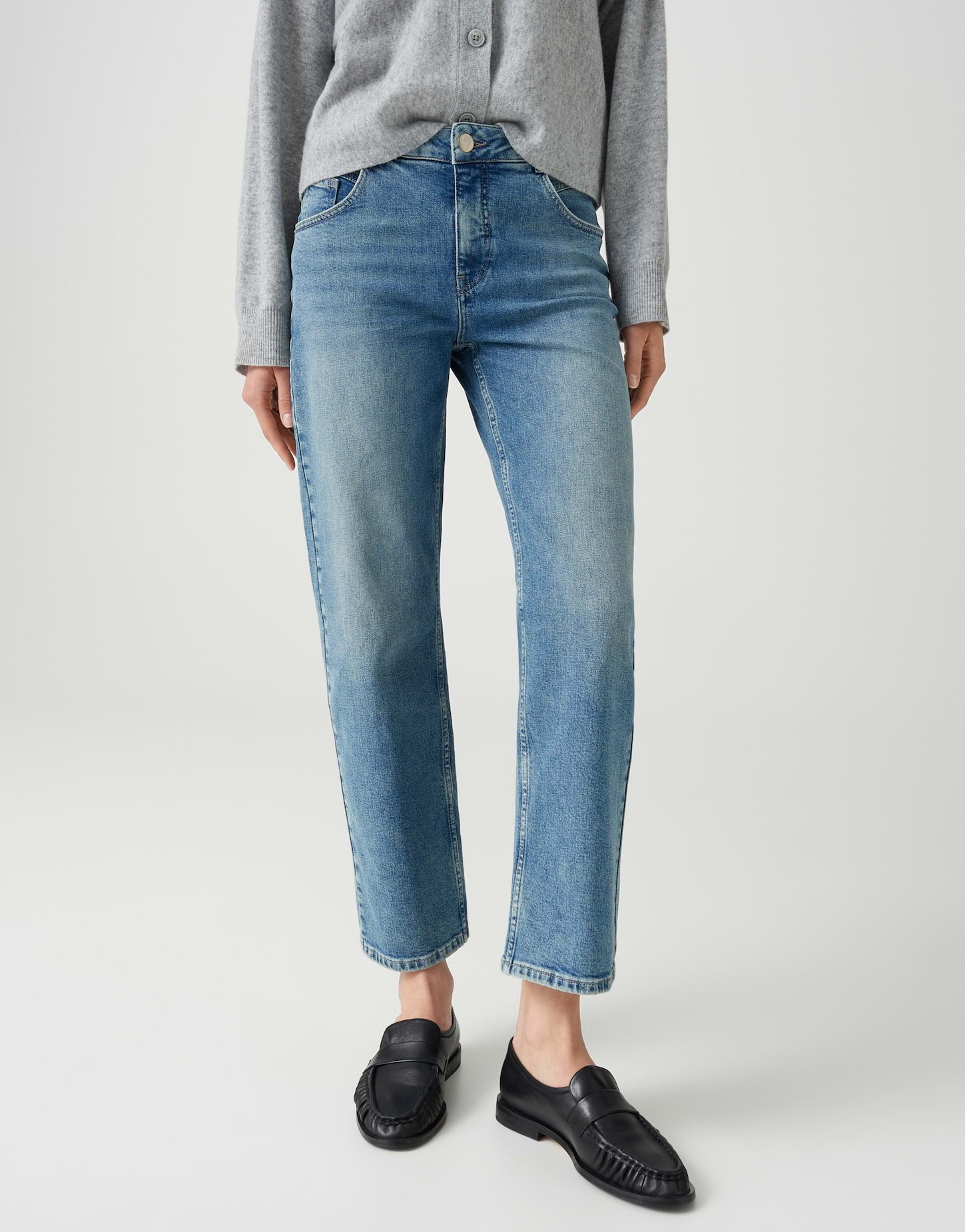 Opus Damen Jeans Mid Blue