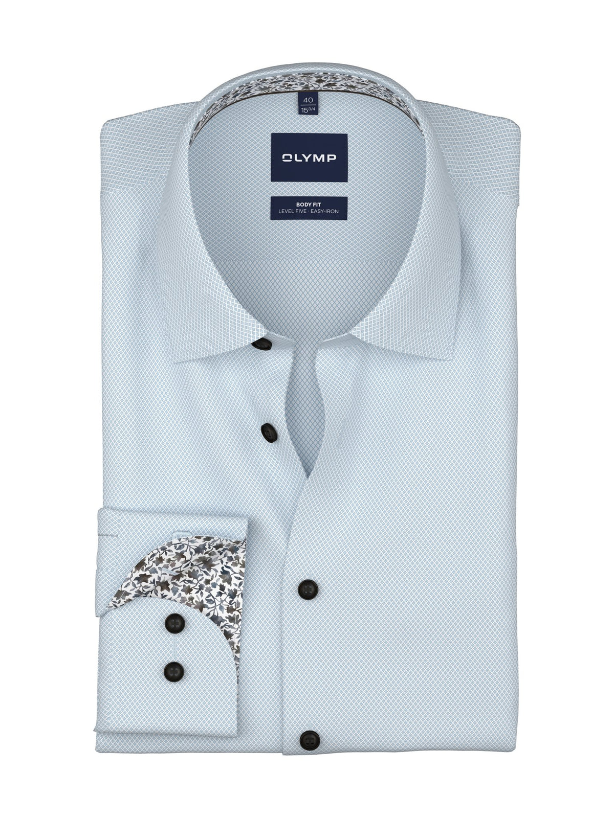Olymp Herren Hemden lang  Bleu