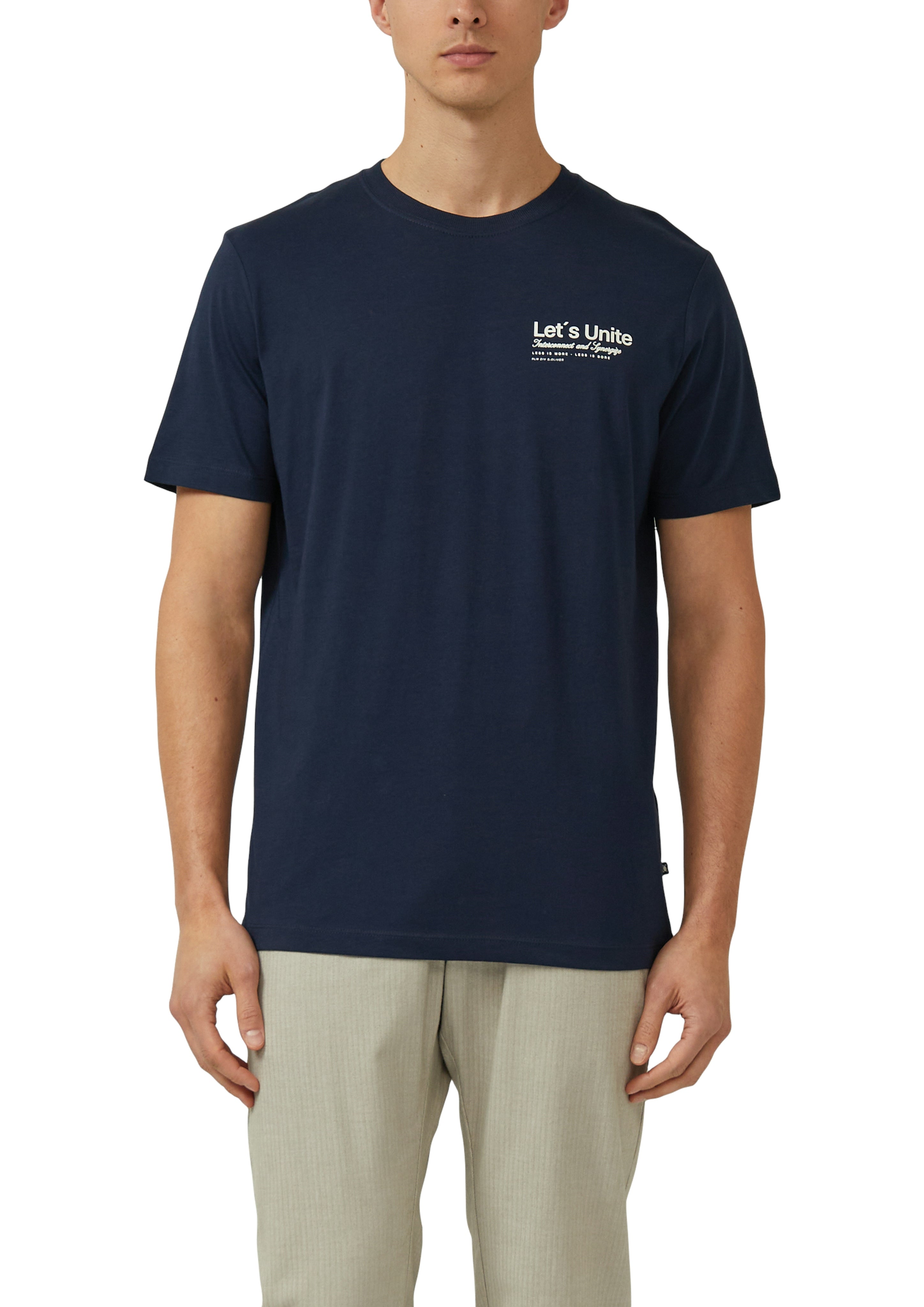 S. Oliver red Herren T-Shirts kurz Blue