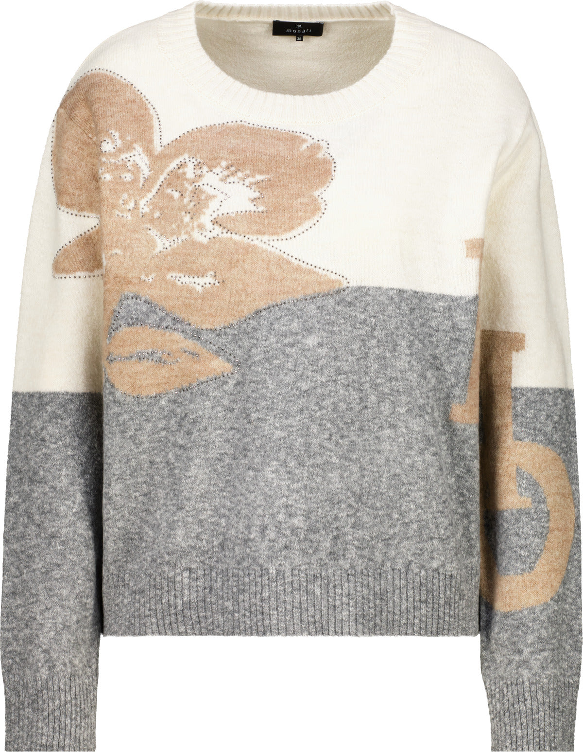 Monari Damen Pullover Light Grey