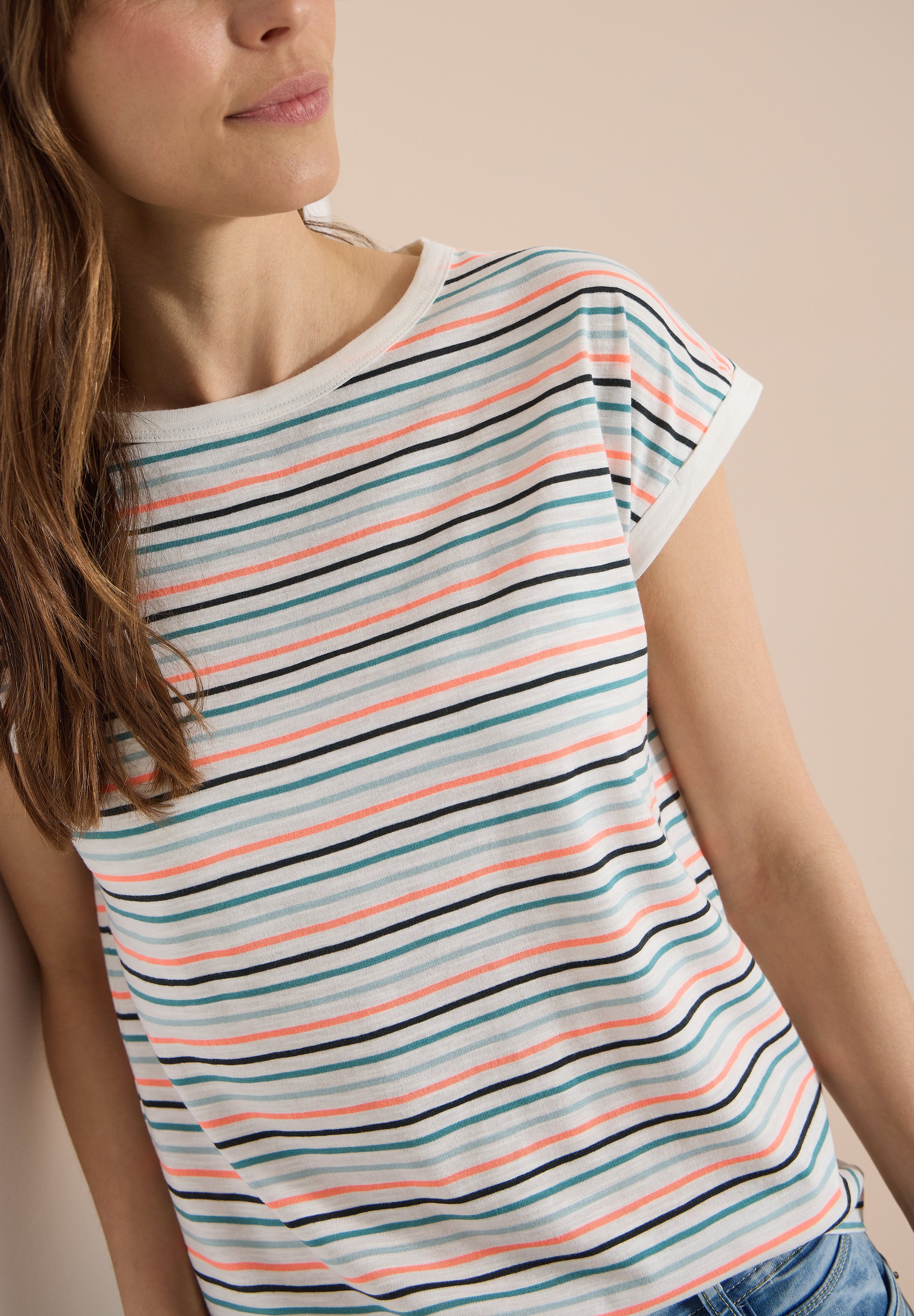 Cecil Damen T-Shirts  Vanilla W