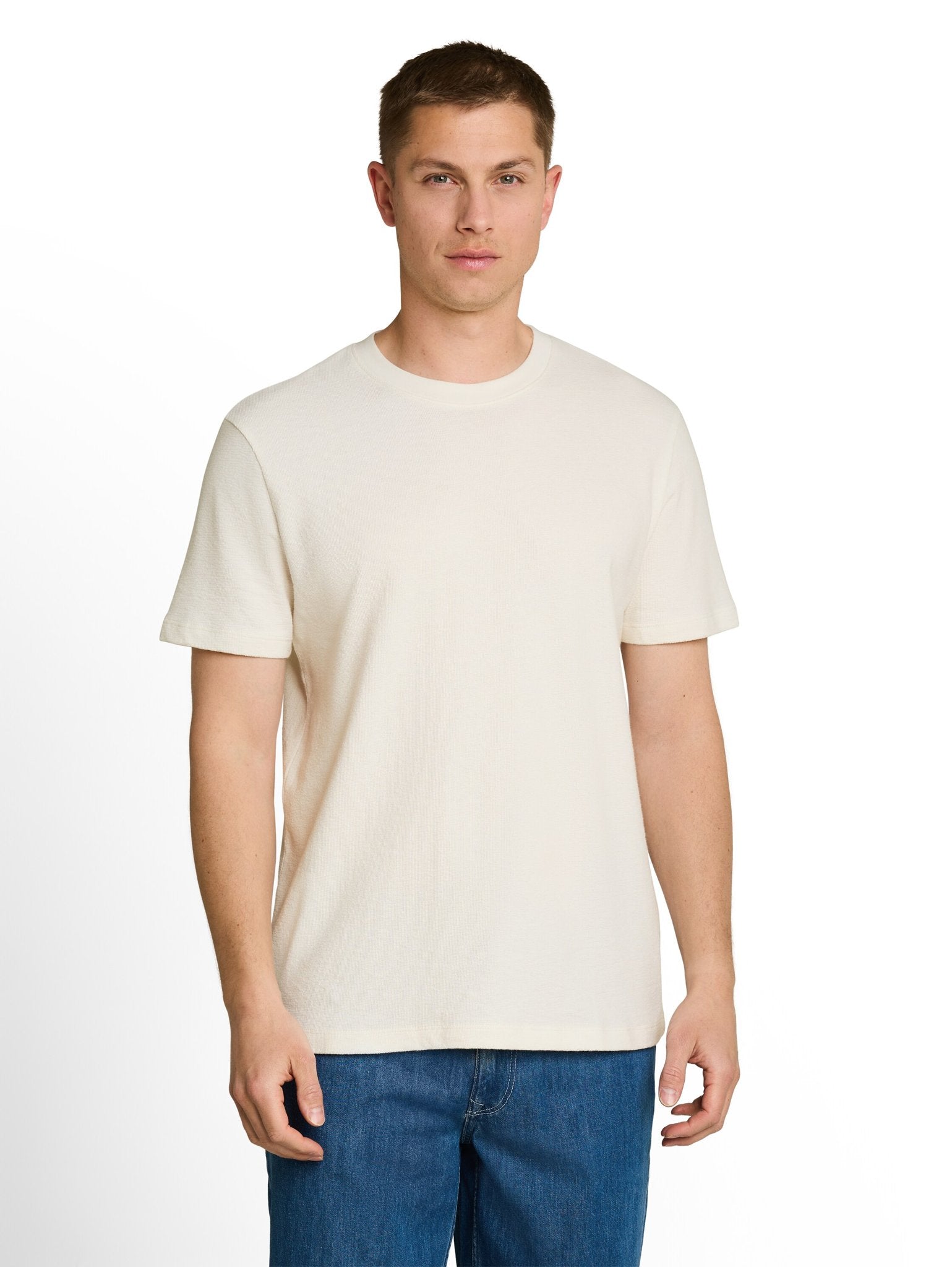 Tom Tailor denim Herren T-Shirts kurz Wool White