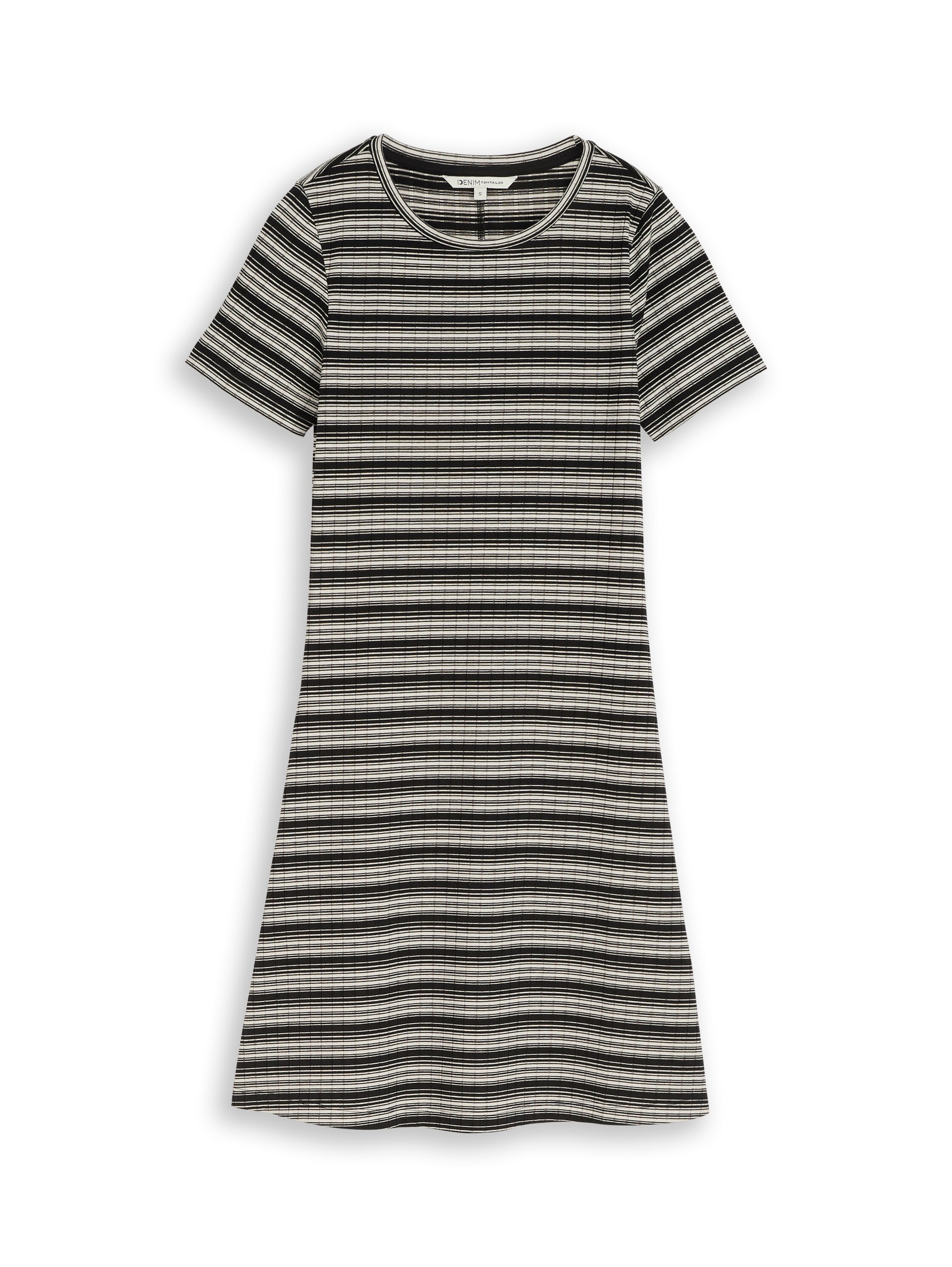 Tom Tailor denim Damen Kleider Black White Gra