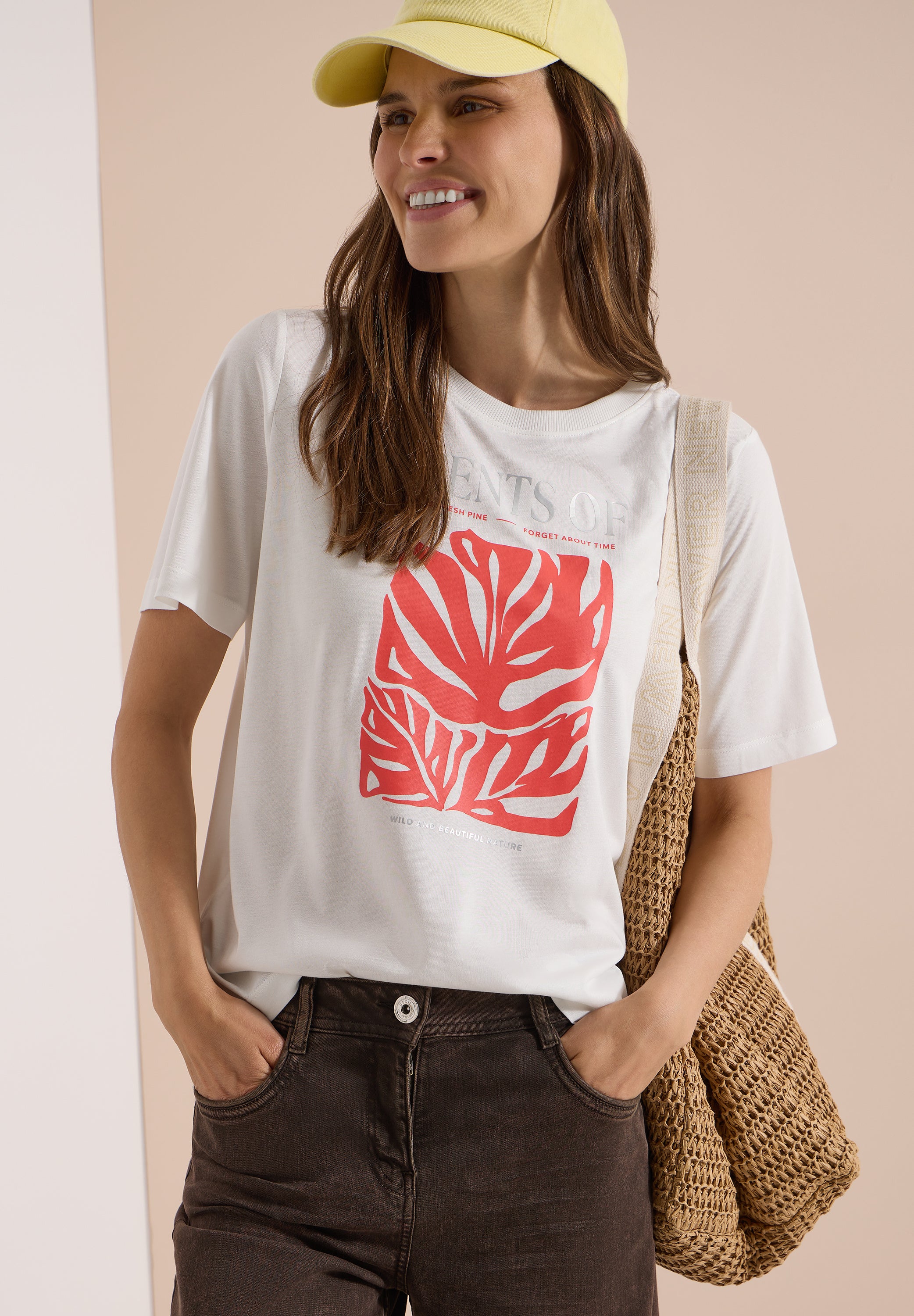 Cecil Damen T-Shirts  Vanilla W