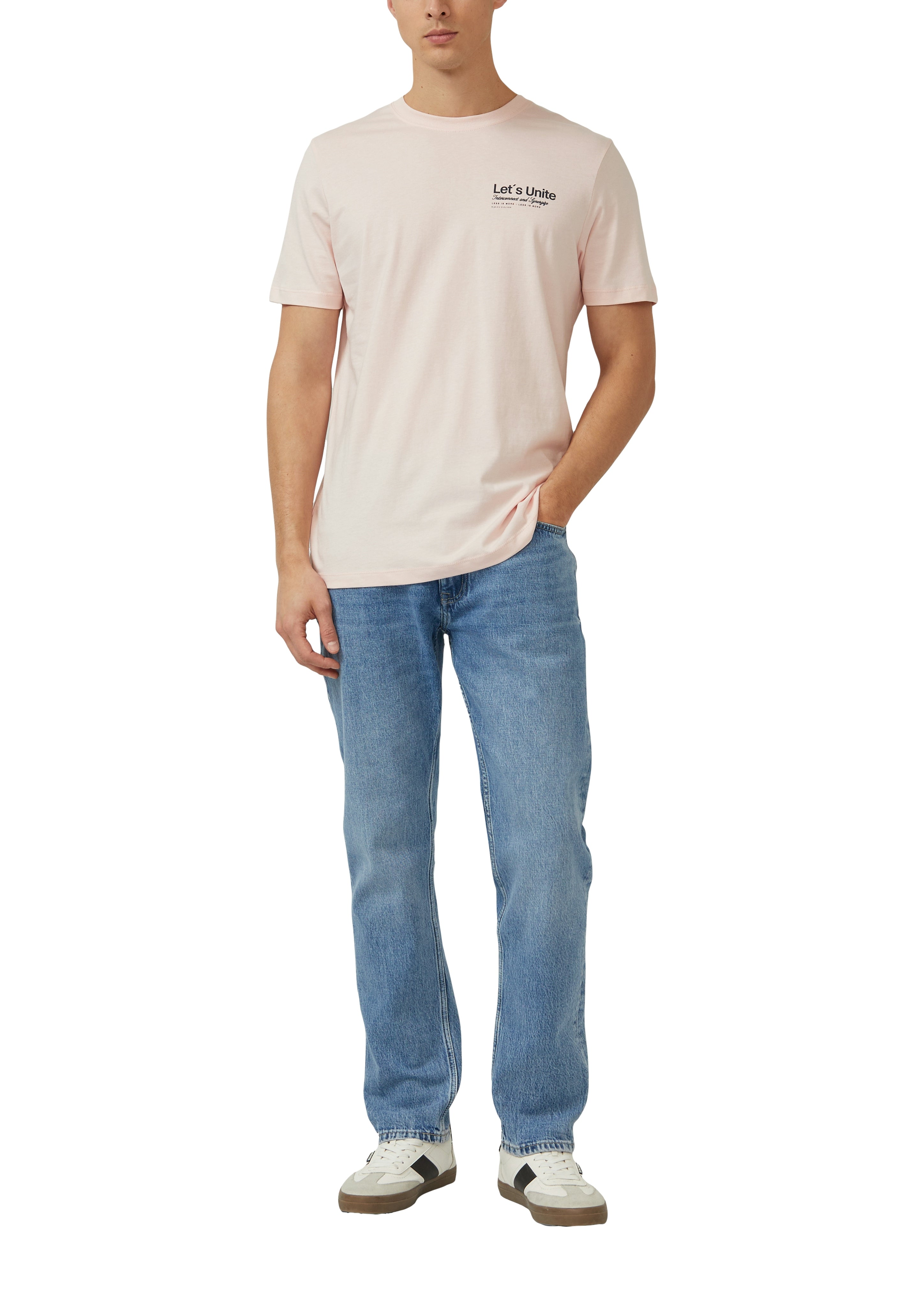 S. Oliver red Herren T-Shirts kurz Lilac/Pink