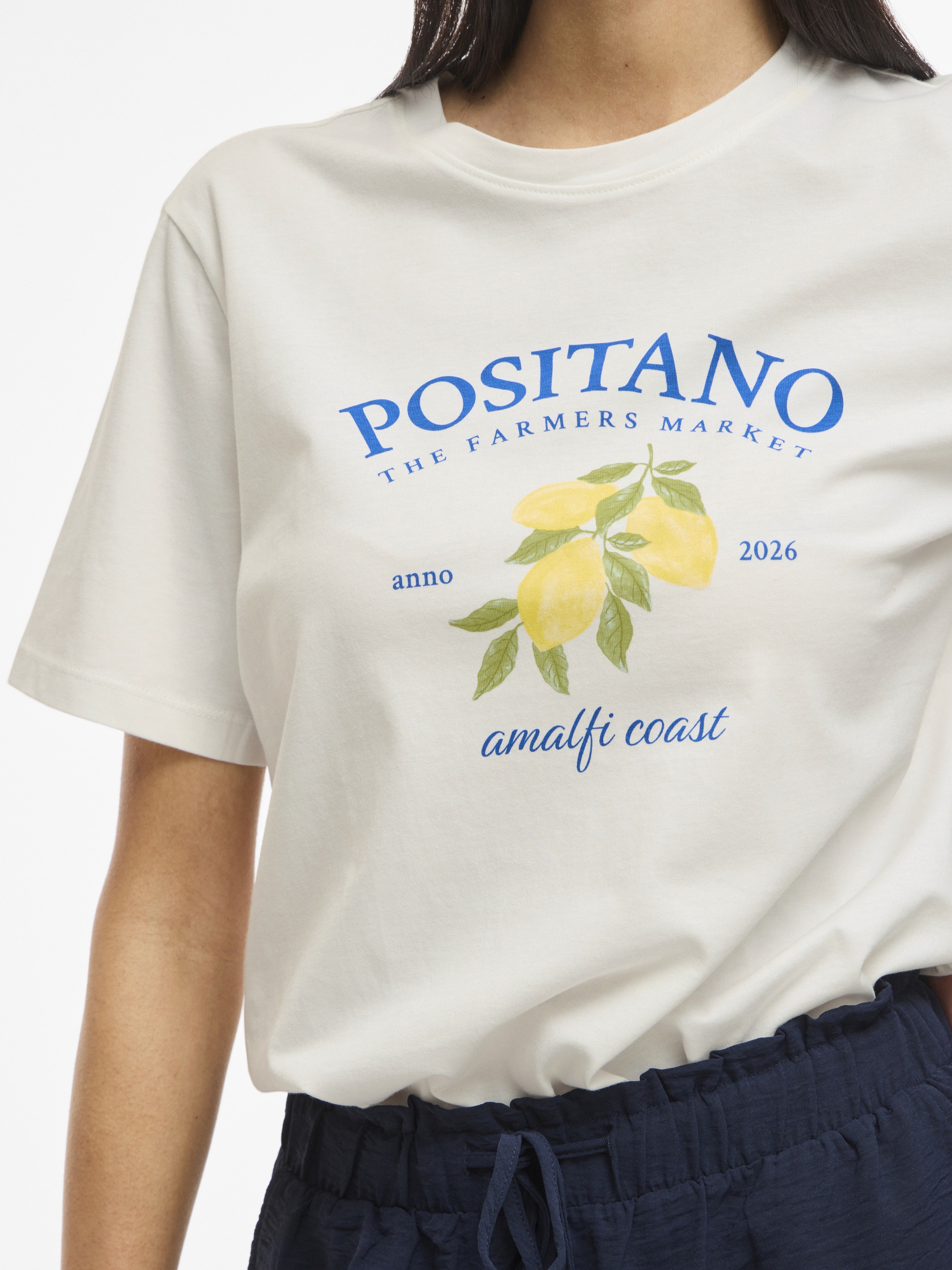 Vila Damen T-Shirts Snow White/Posi