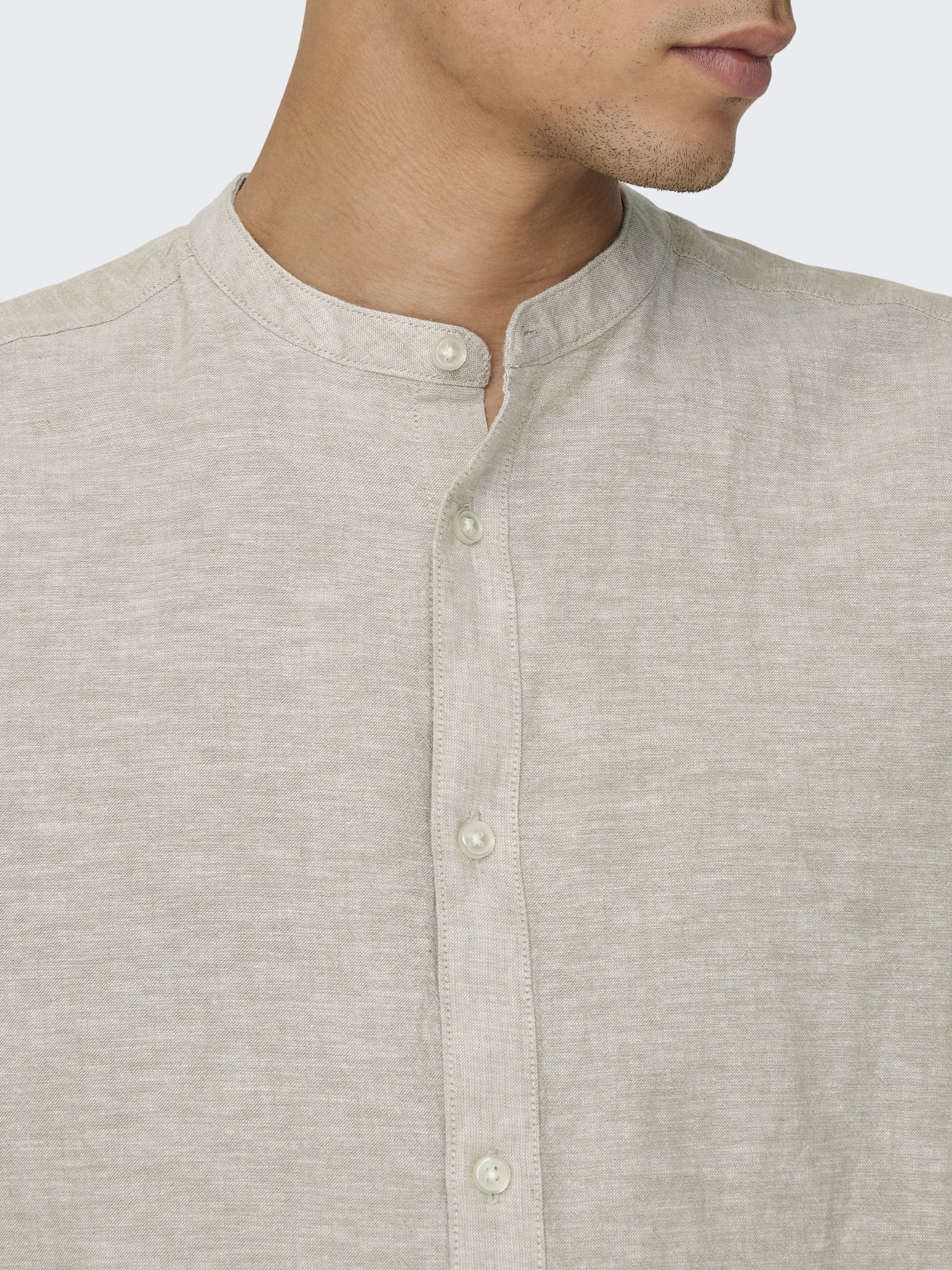 Only & Sons Herren Hemden lang Chinchilla