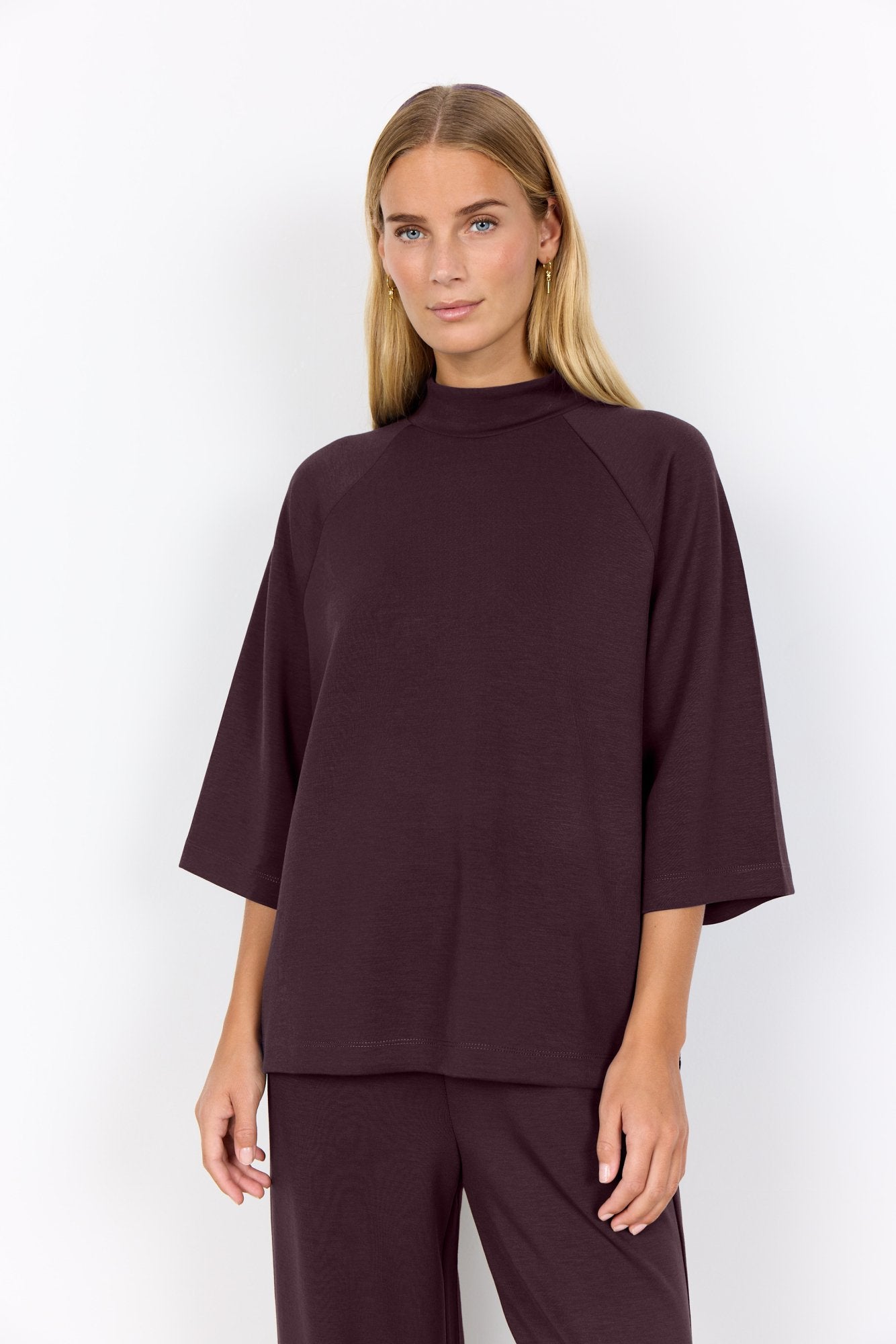 Soya Concept Damen Blusen kurz Chocolate Plum