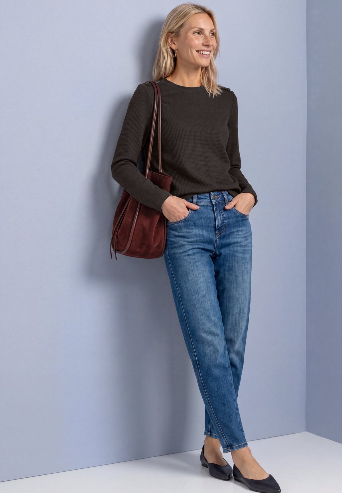 Street One Damen T-Shirts  Black Cof
