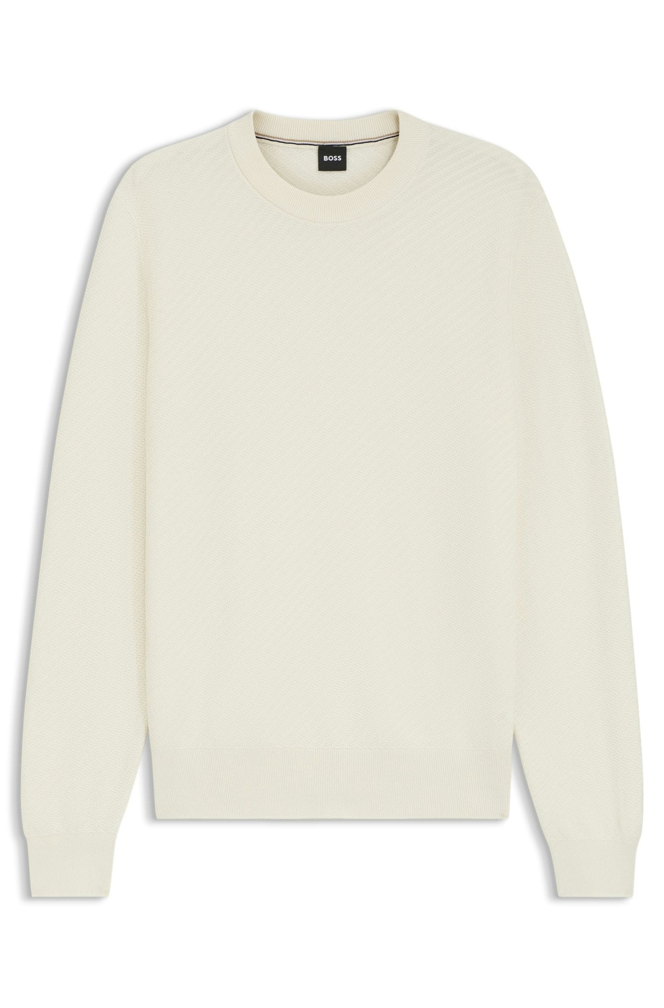 Boss Herren Pullover Open White