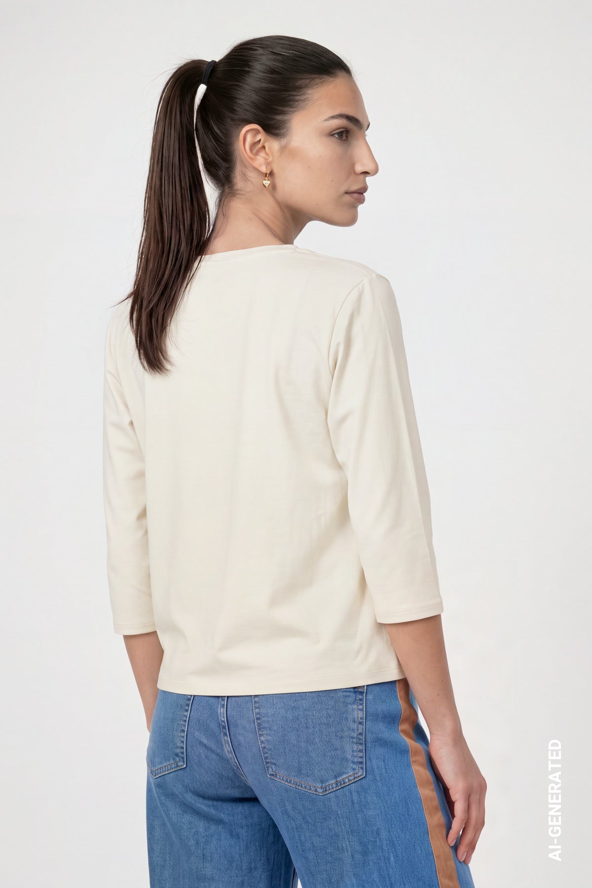 Monari Damen T-Shirts Antique Whi