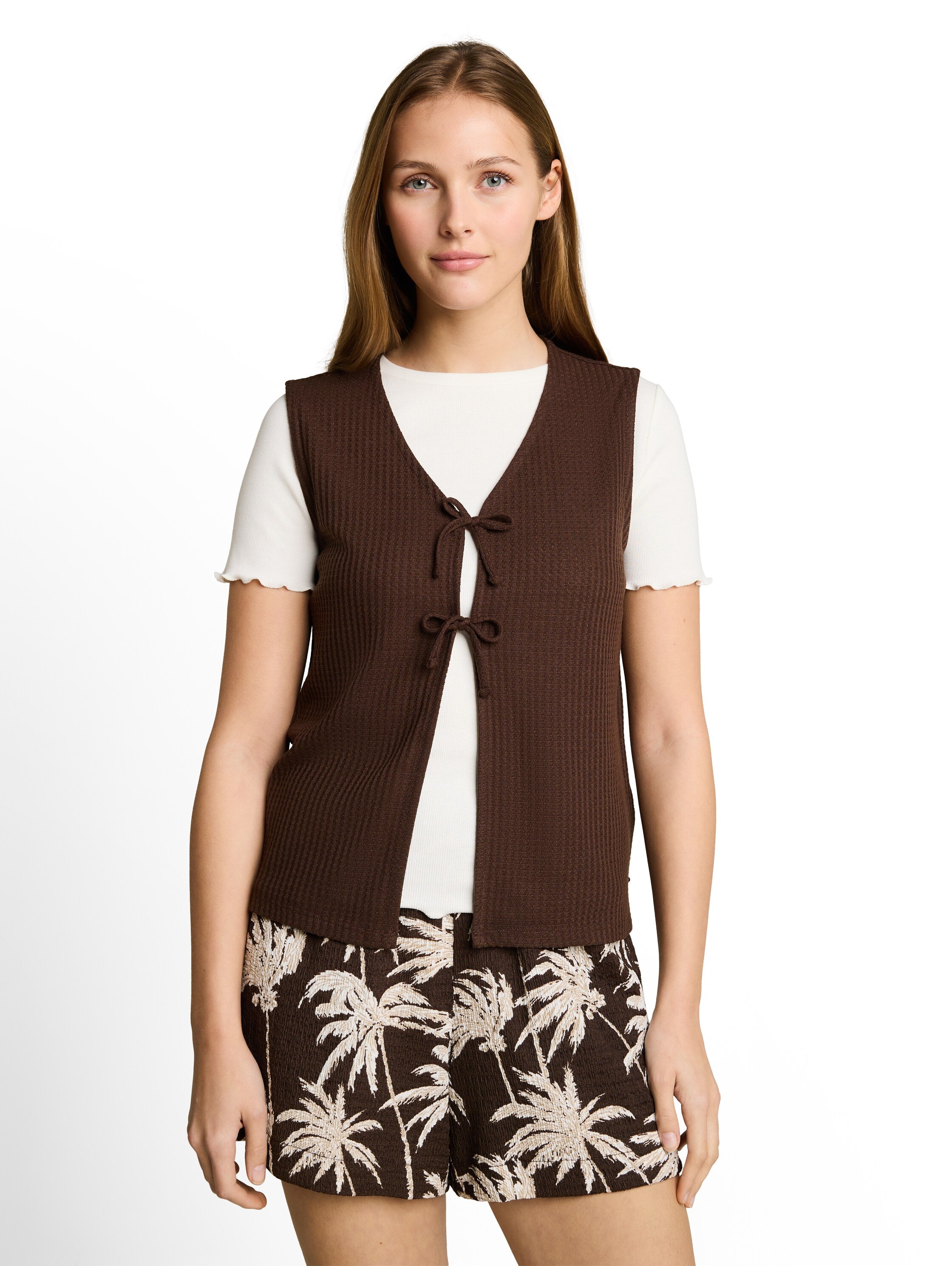 Tom Tailor denim Damen T-Shirts Cool Dark Brown