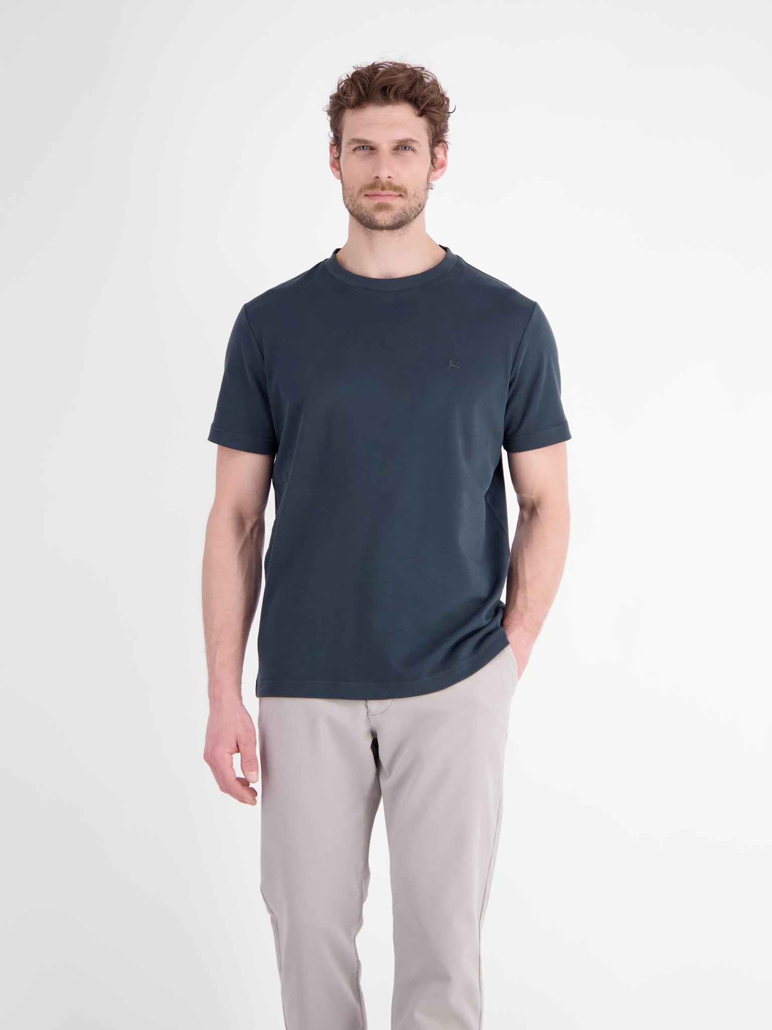 Lerros Herren T-Shirts kurz Classic Navy