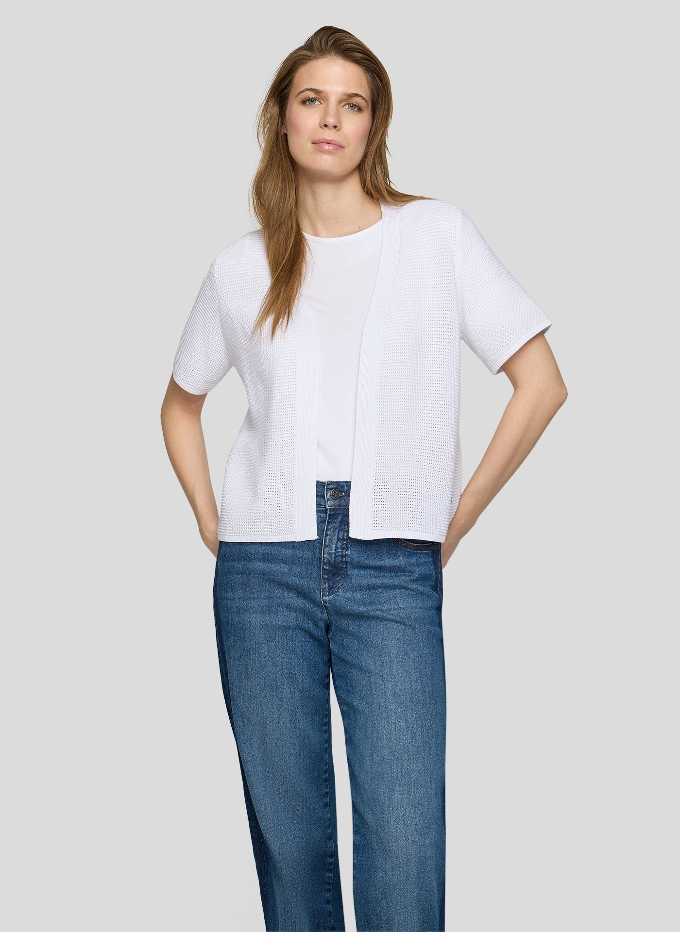 Rabe Damen Strickjacken Weiss