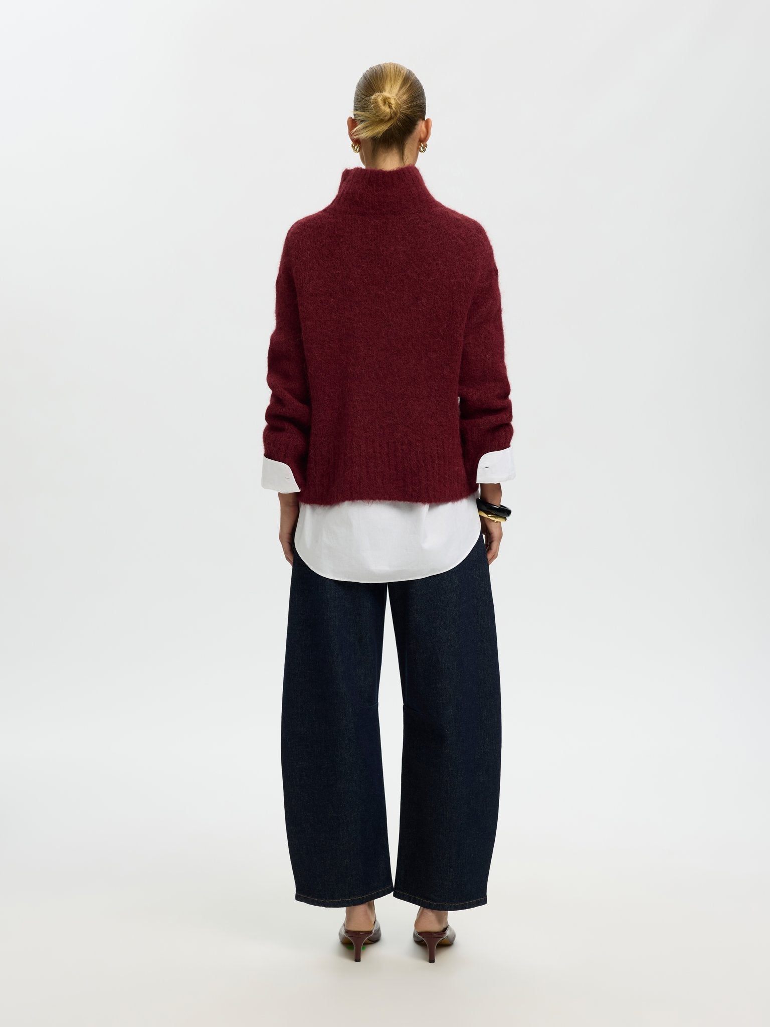 Selected Femme Damen Pullover Tawny Port