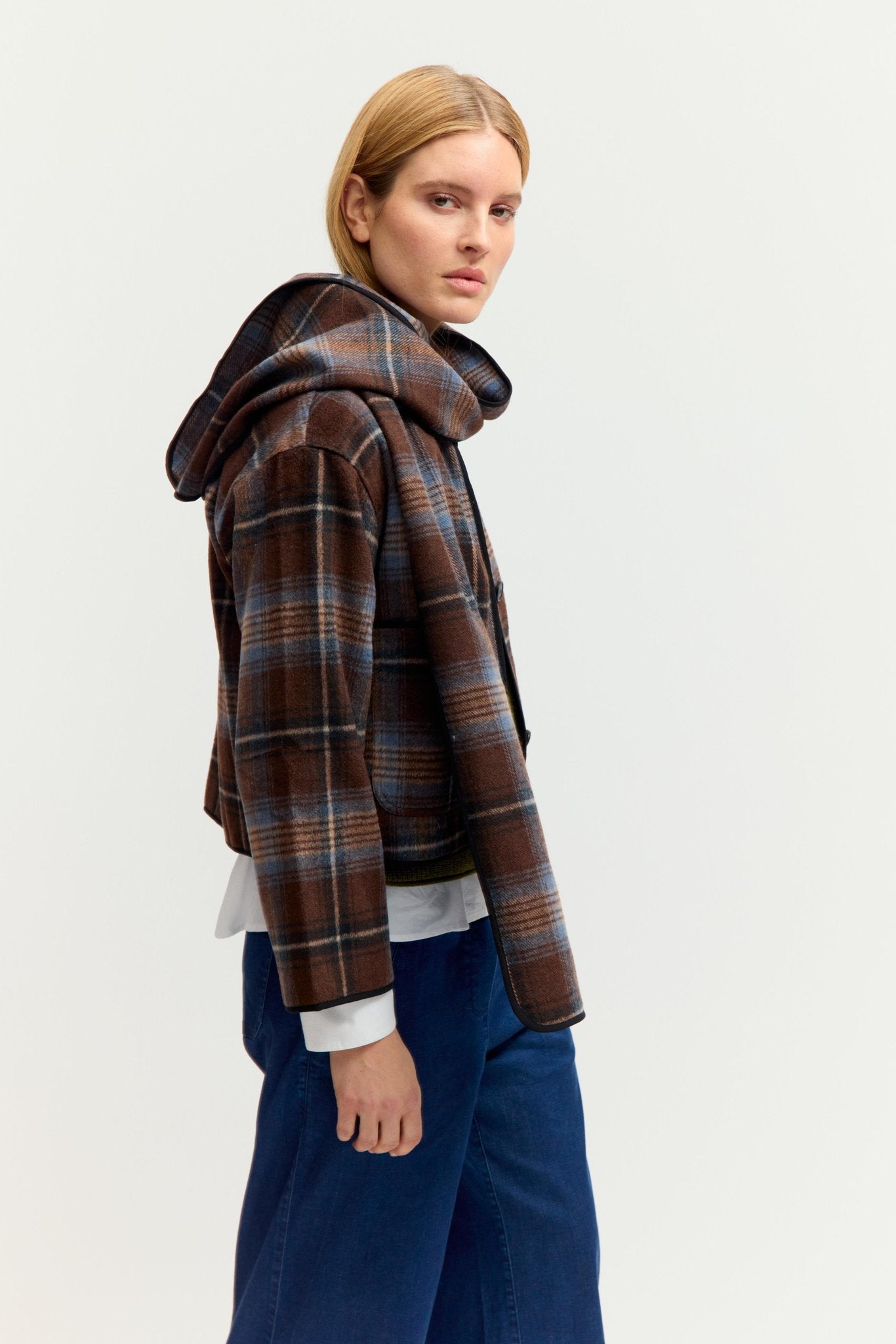 Fashion People Damen Jacken Wood Check