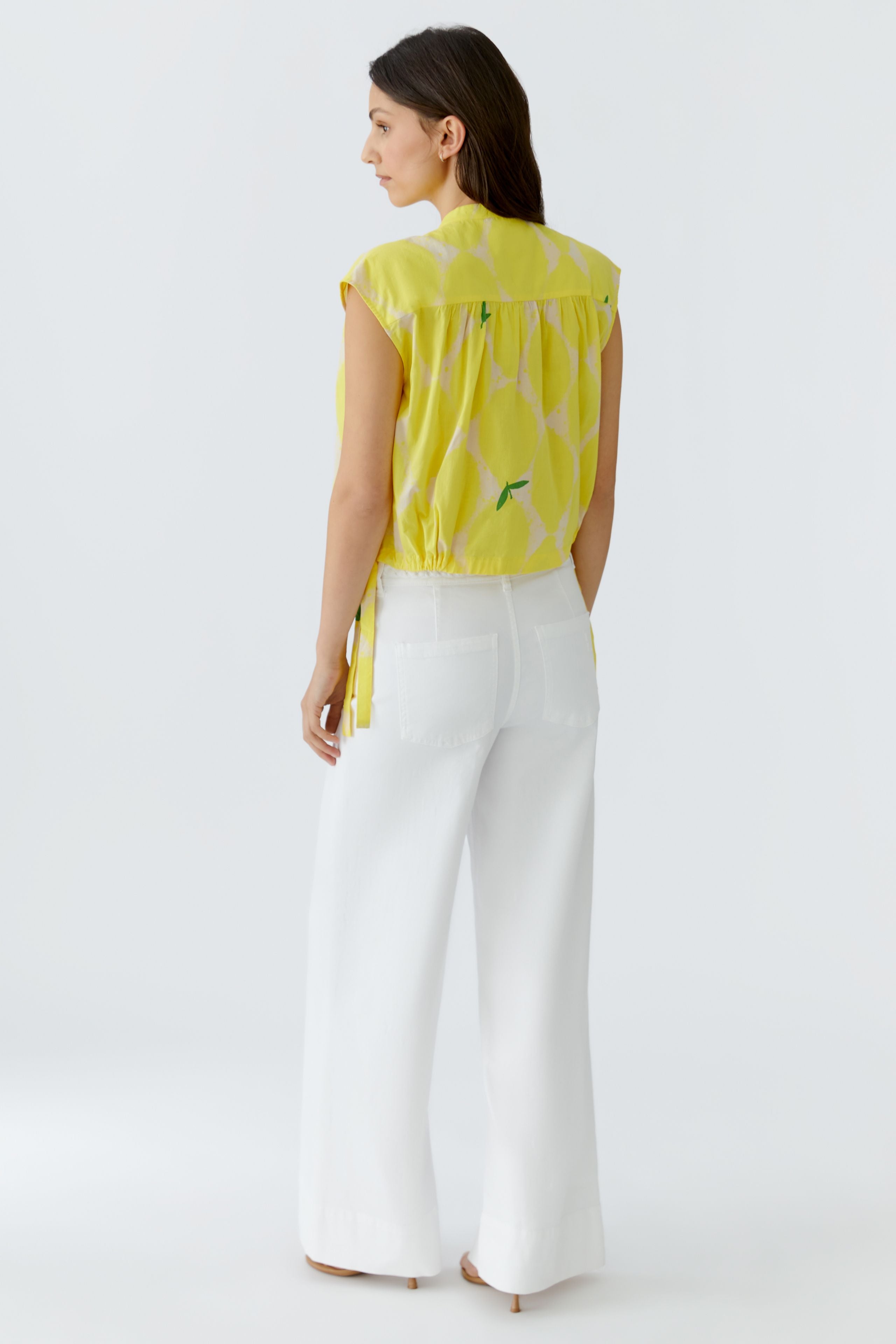 Oui Damen Blusen Yellow Sto