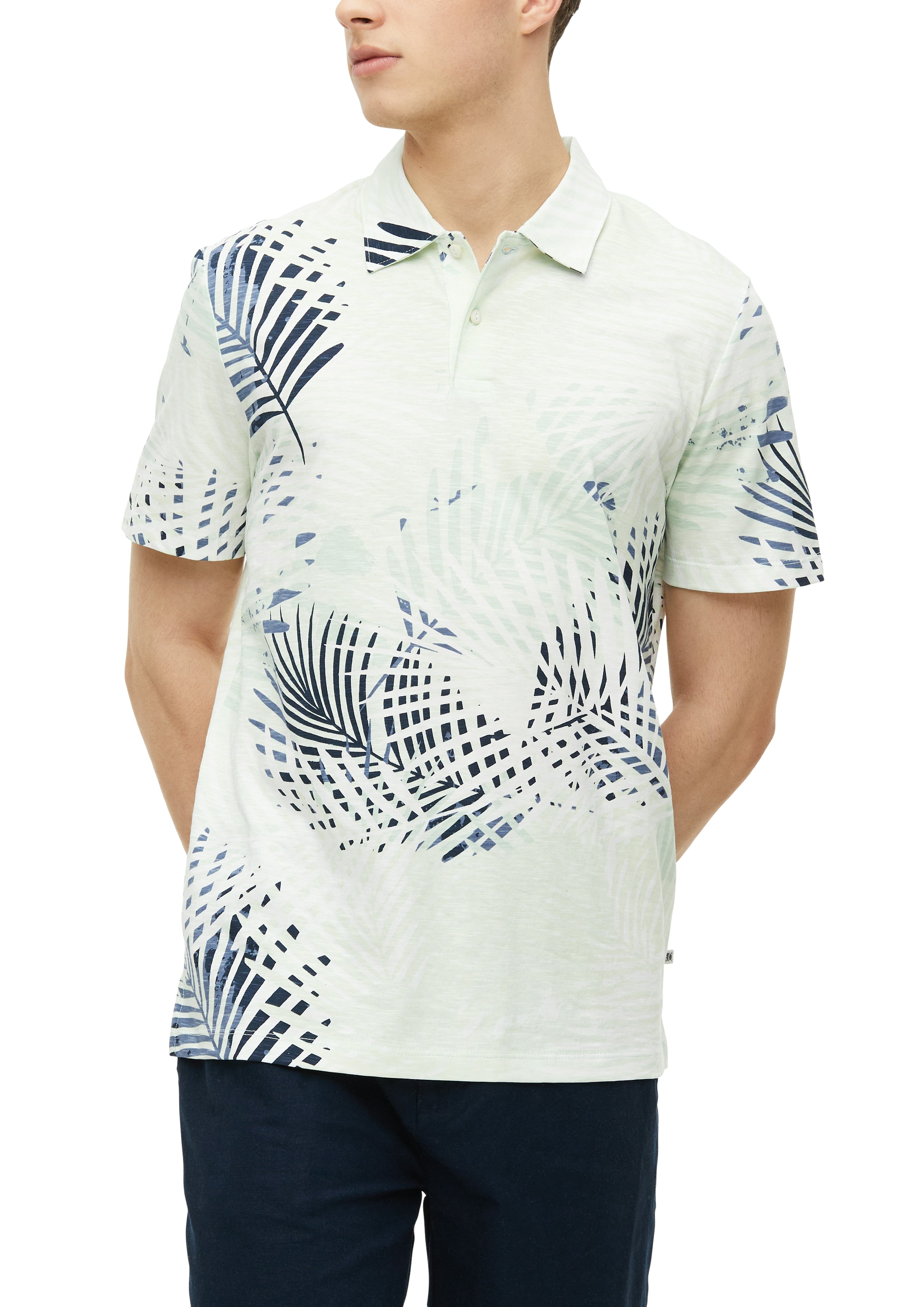S. Oliver red Herren Polo-Shirts Blue Green