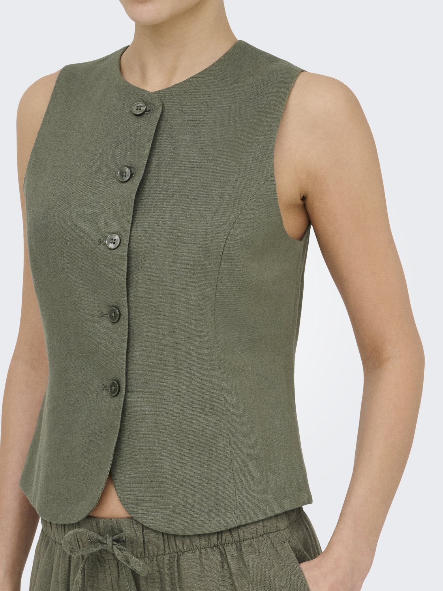 Only Damen Indoorwesten Smokey Olive