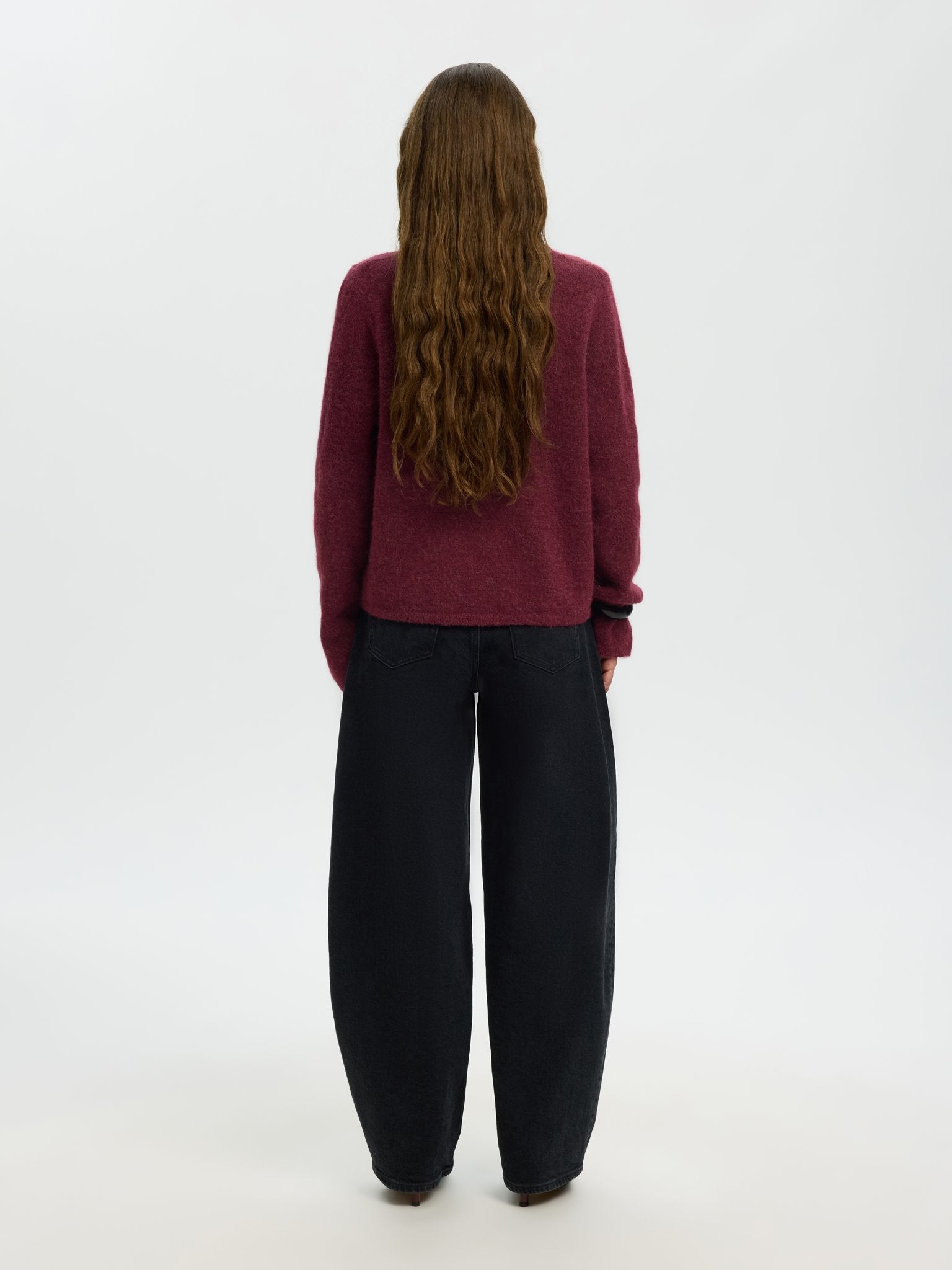 Selected Femme Damen Strickjacken Tawny Port/Mela