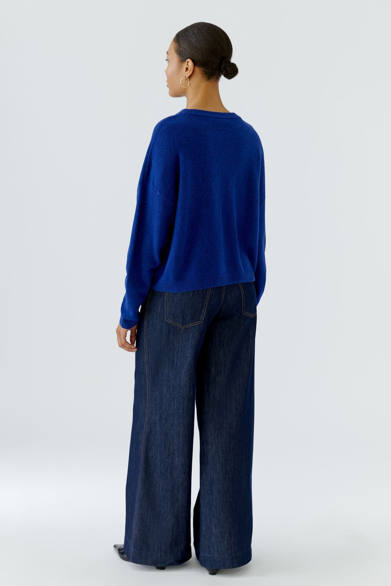 Oui Damen Pullover Royal Blue