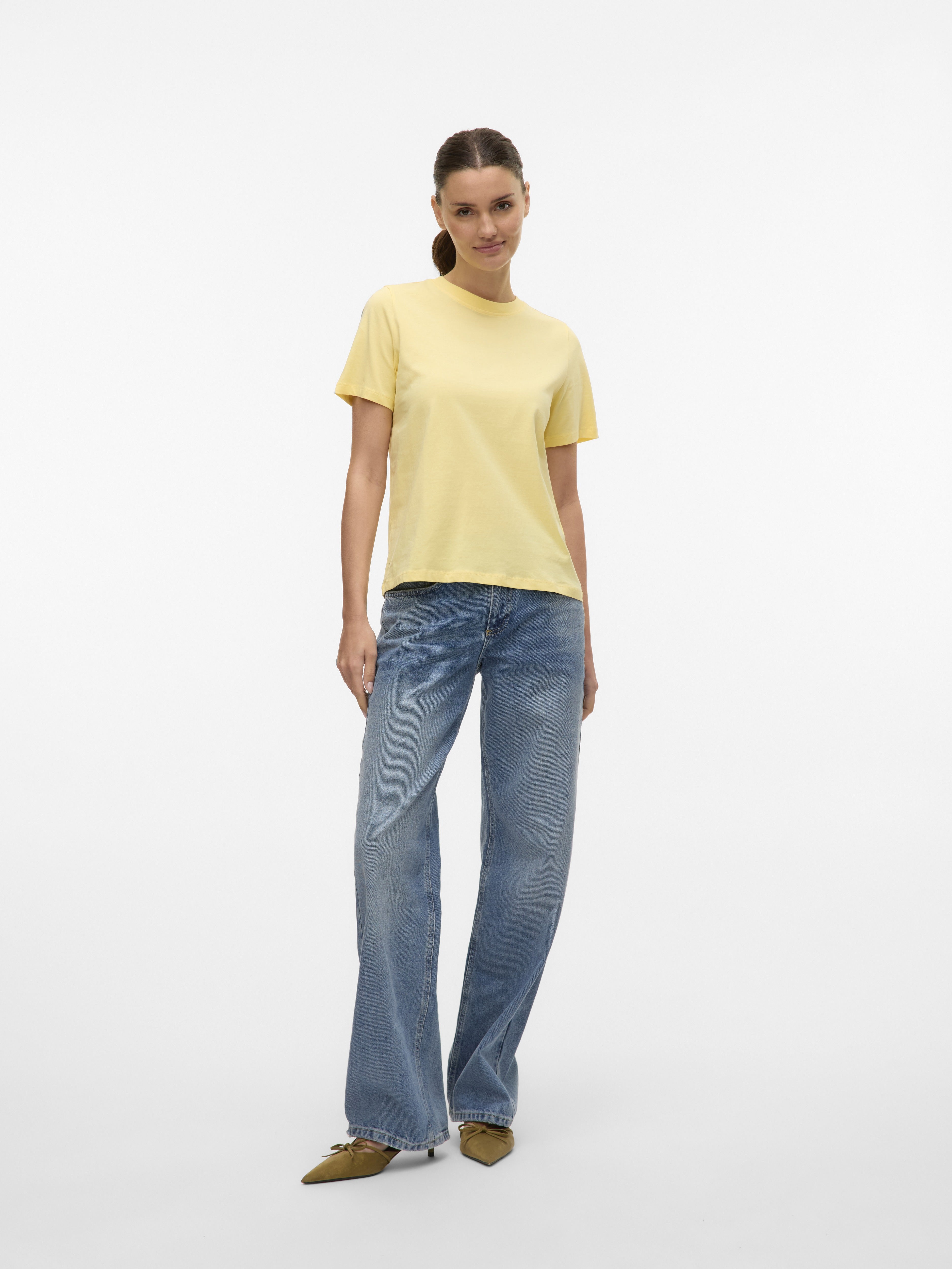 Vero Moda Damen T-Shirts Lemon Meringue
