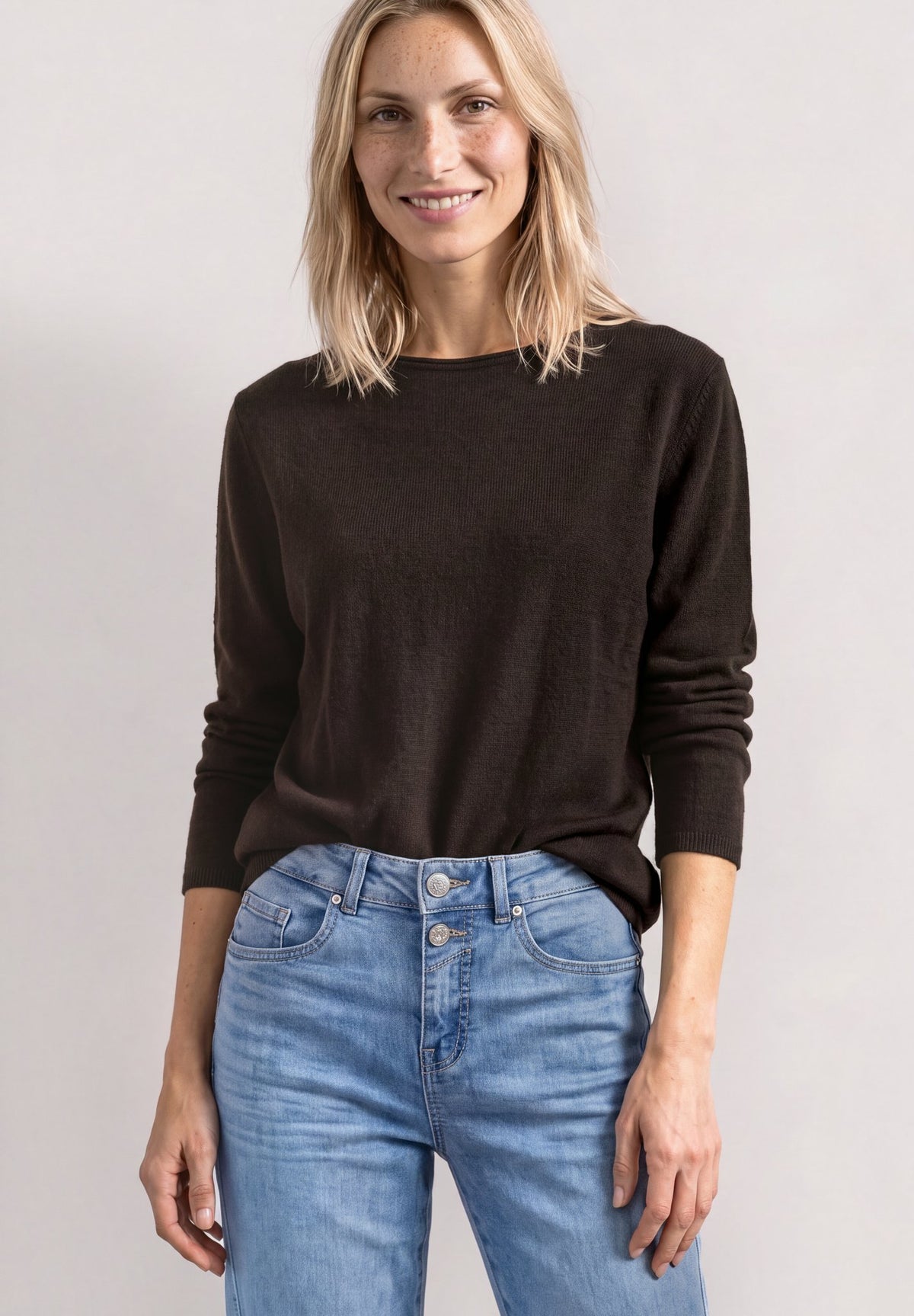 Street One Damen Pullover Black Cof