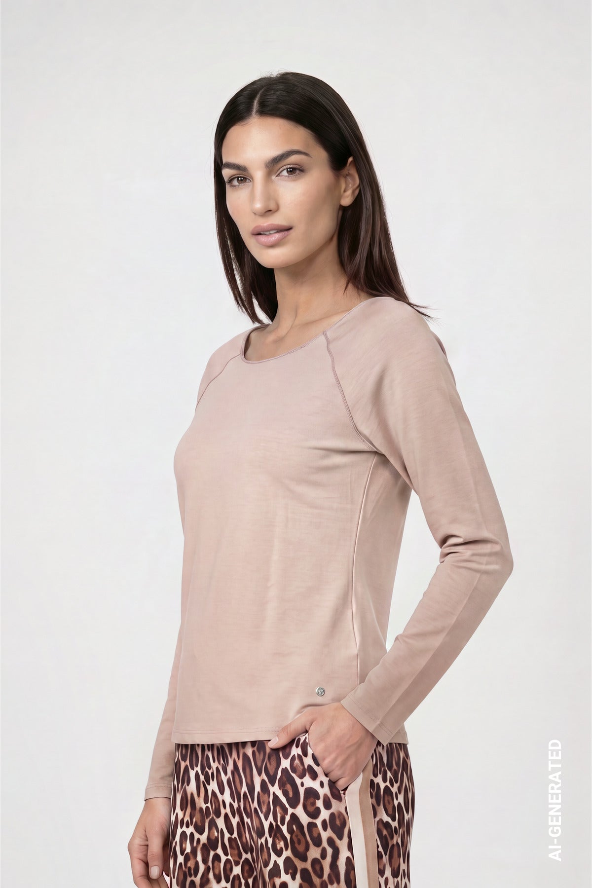 Monari Damen T-Shirts Cappuccino
