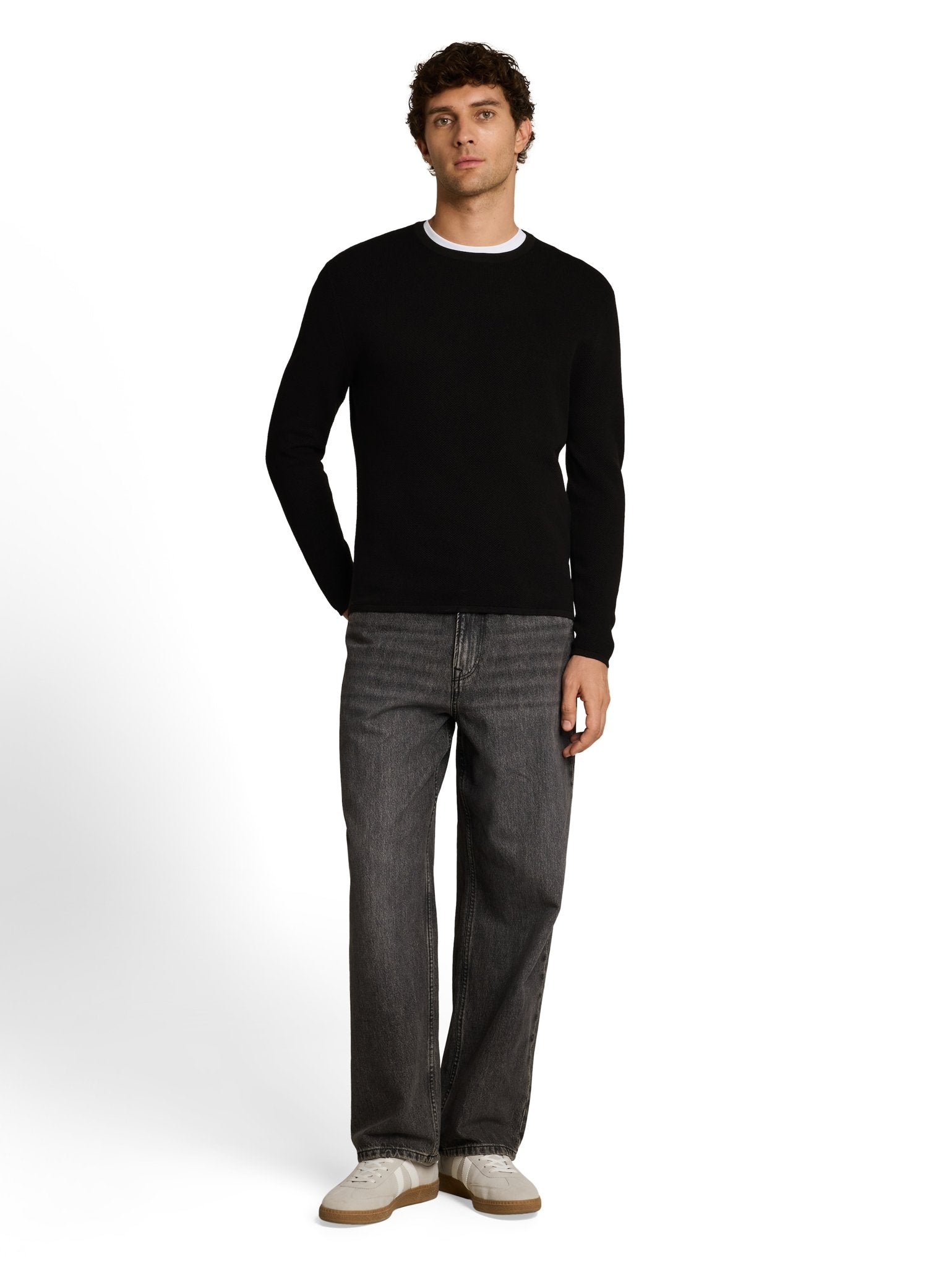 Tom Tailor denim Herren Pullover Black