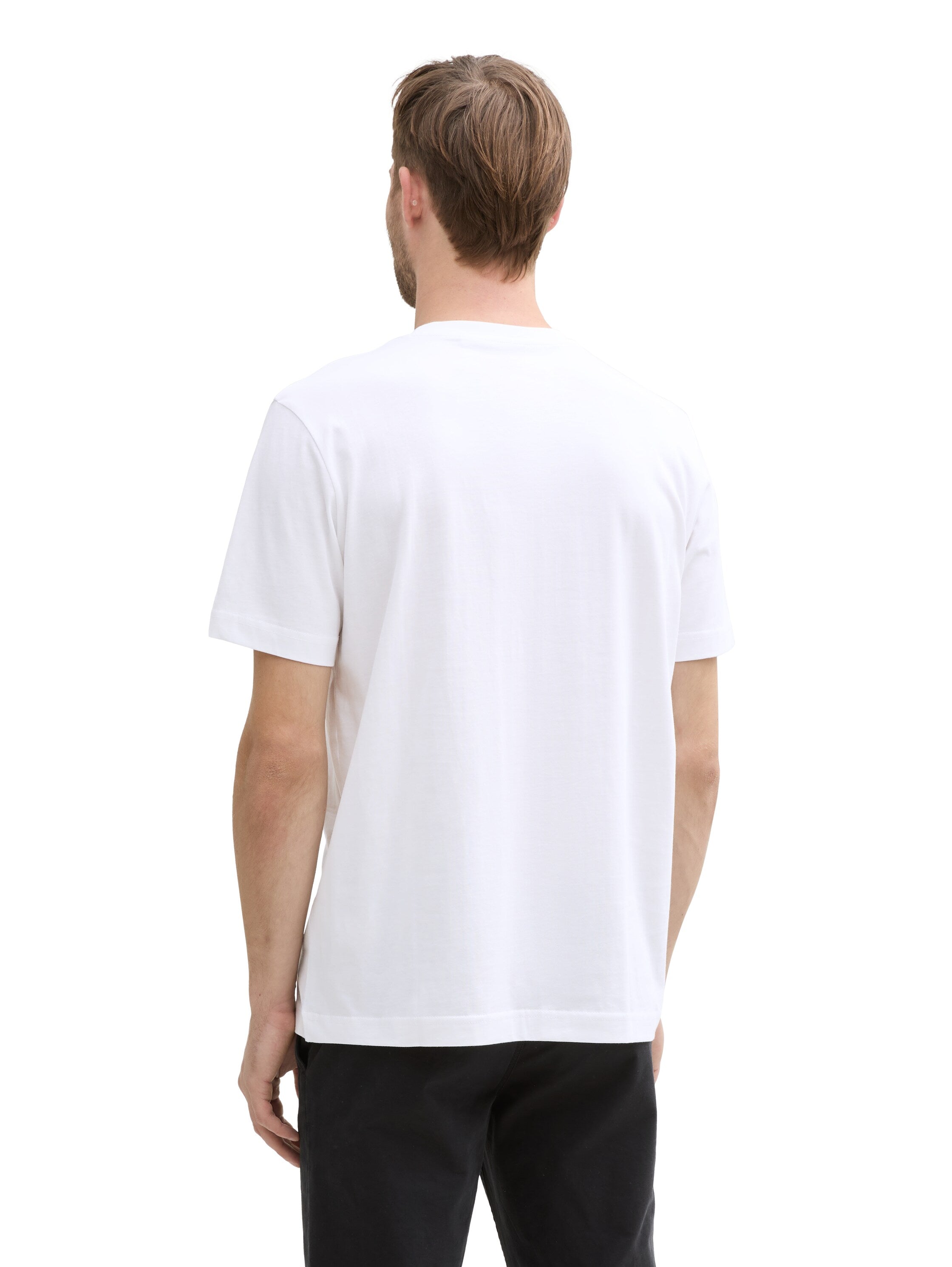 Tom Tailor Herren T-Shirts kurz White