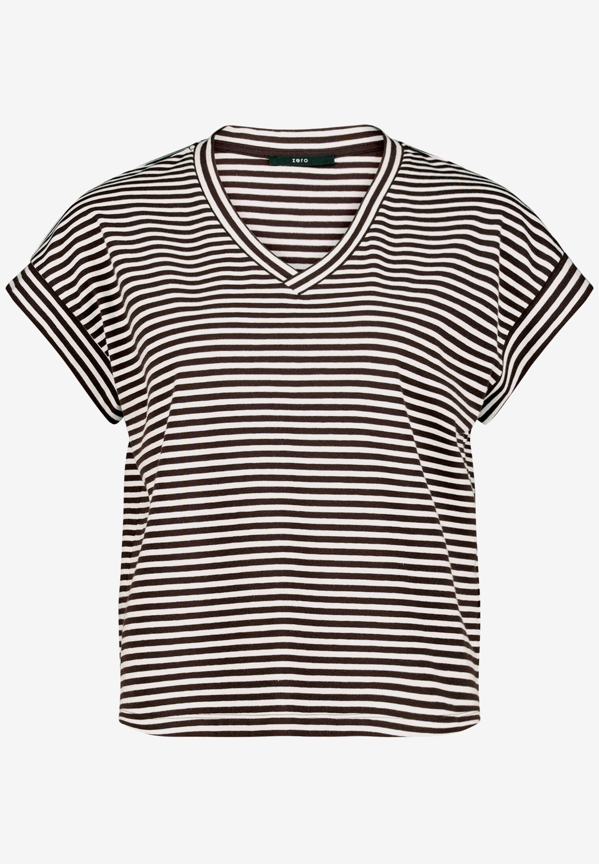 Zero Damen T-Shirts Brown/White