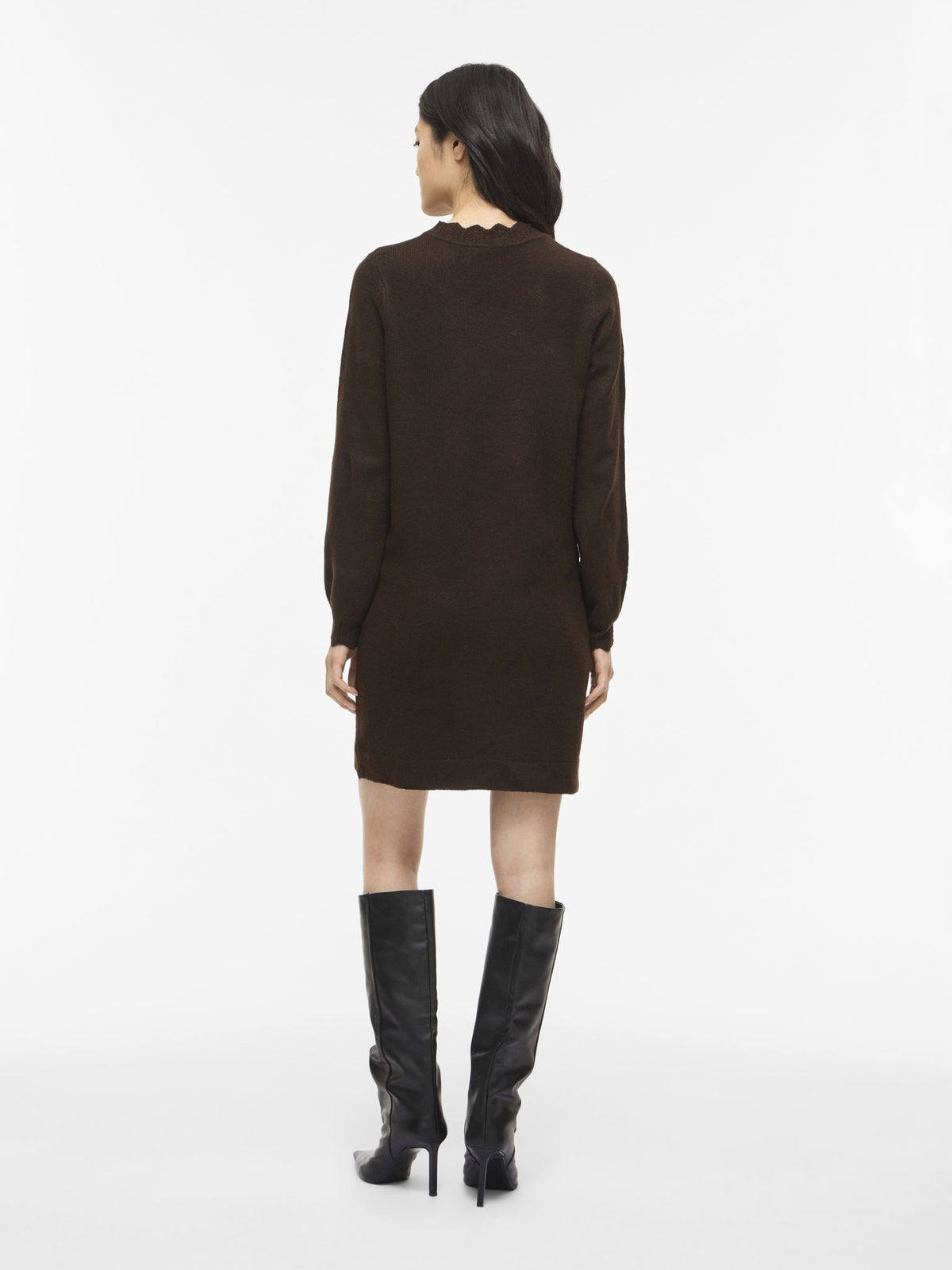 Vila Damen Kleider Coffee Bean/Mel