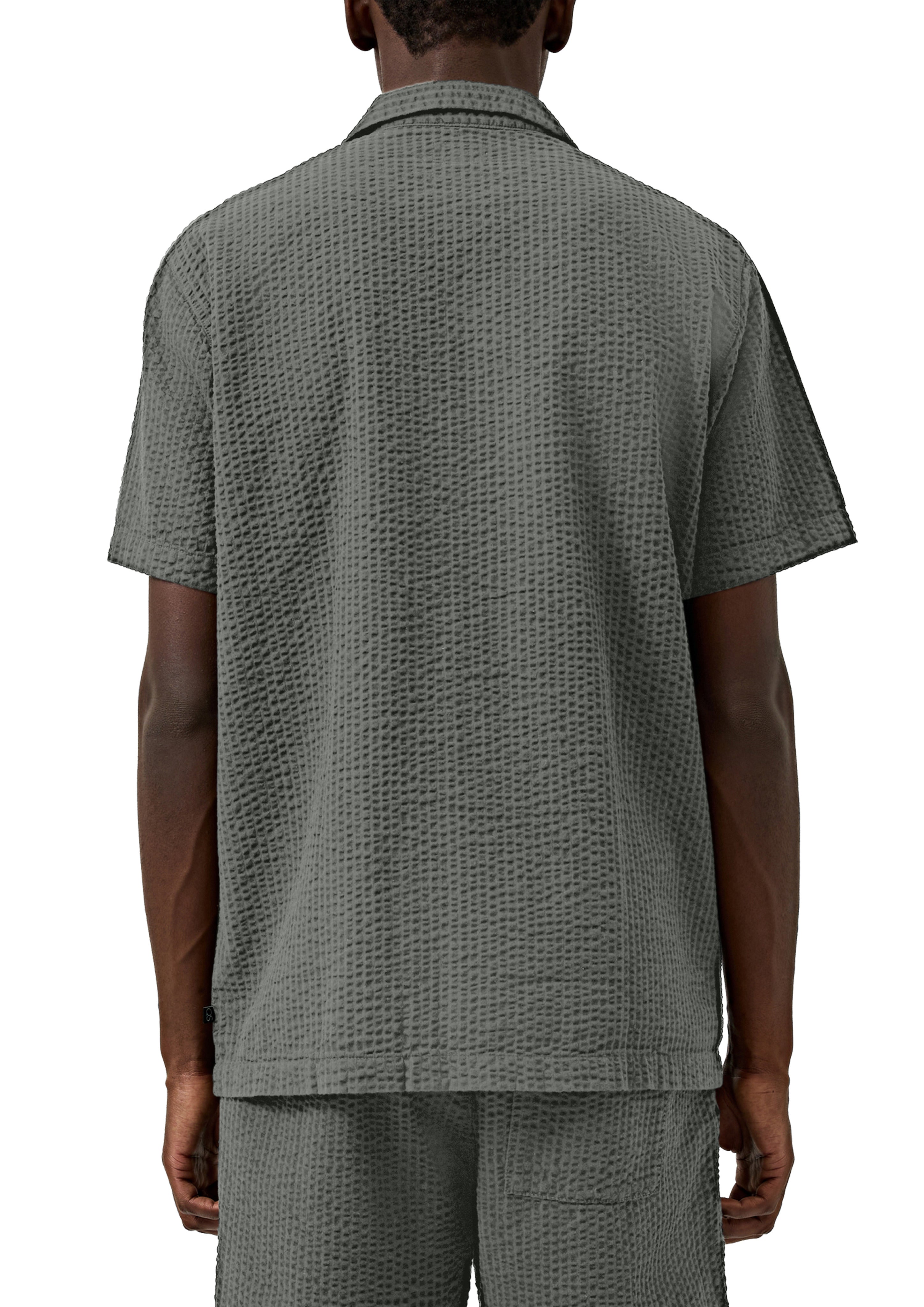 QS by S.Oliver Herren Hemden kurz Grey/Black