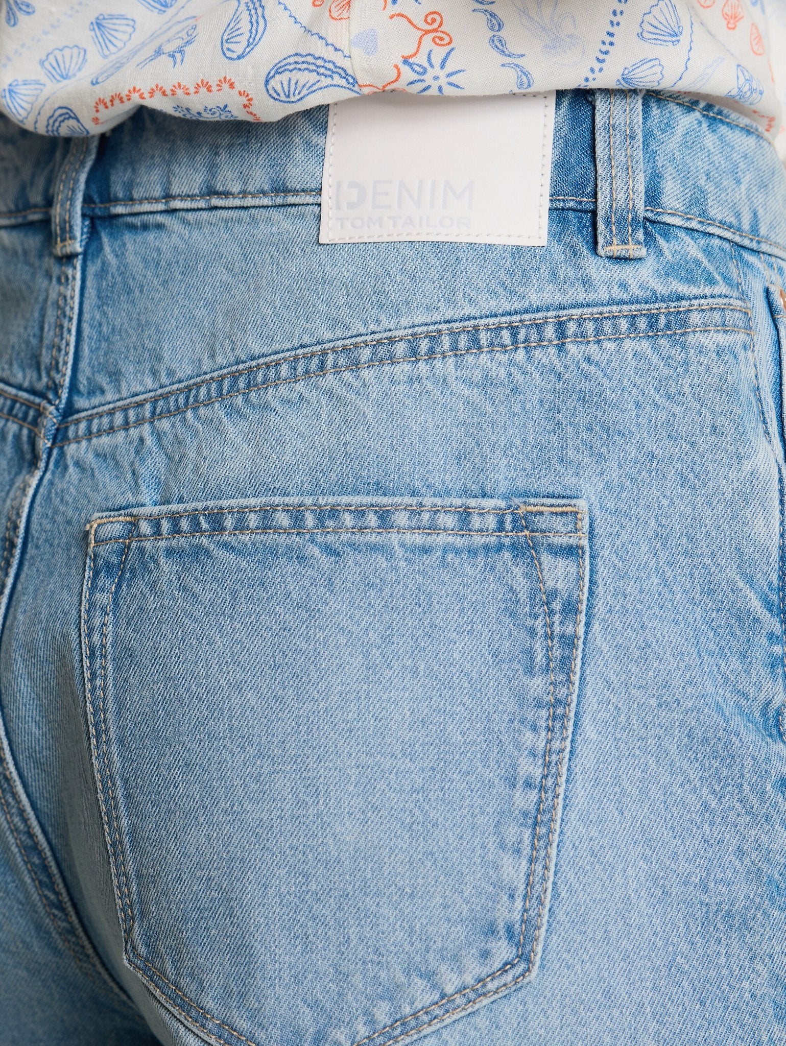 Tom Tailor denim Damen Shorts Used Light Ston
