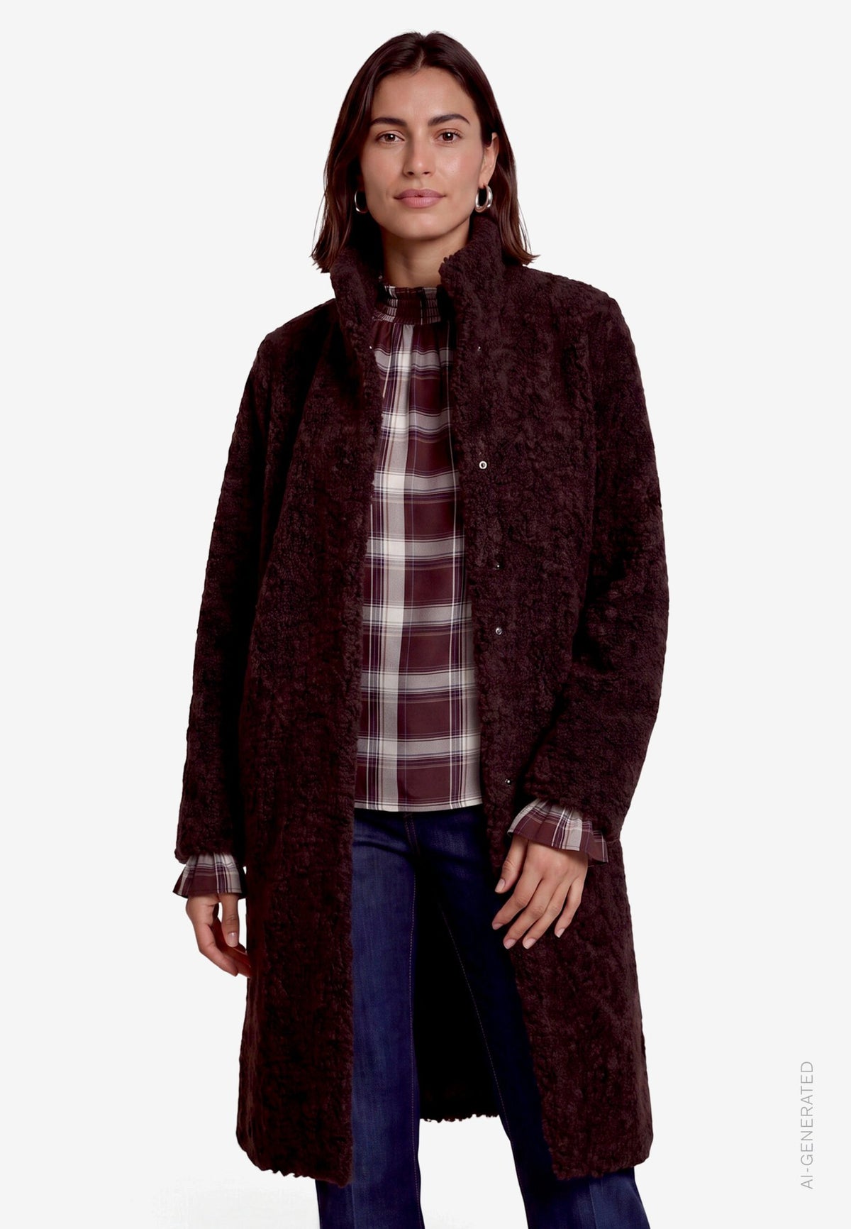 Zero Damen Mantel Chocolate Plum