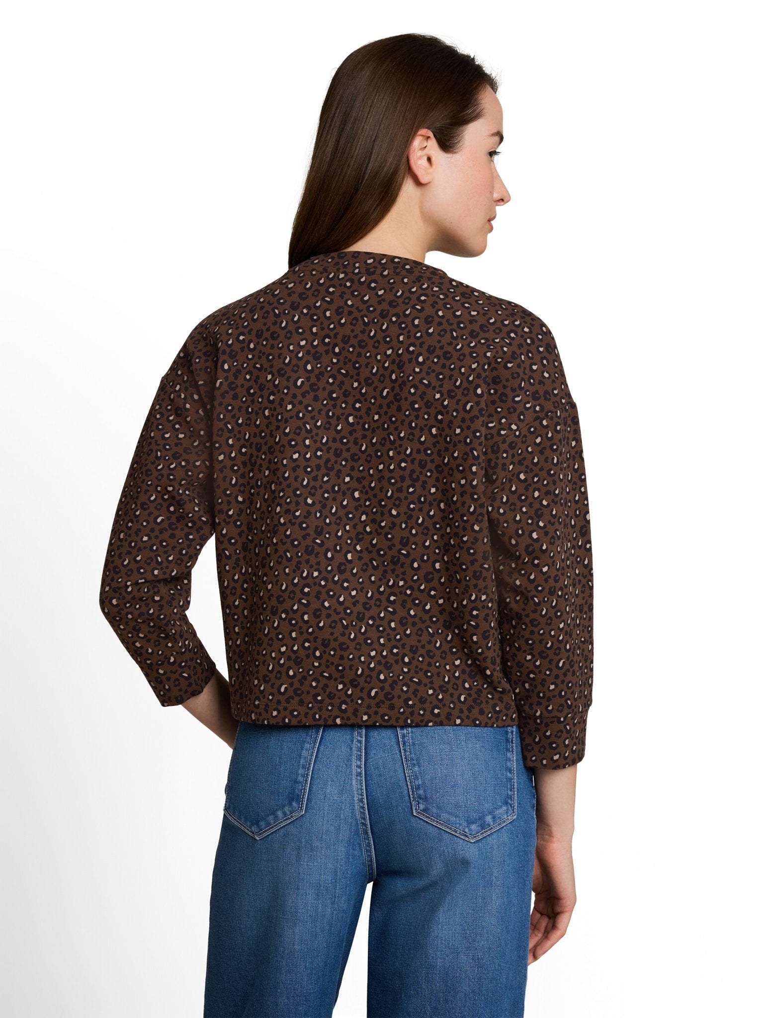 Tom Tailor denim Damen Sweatshirts Brown Black Leo