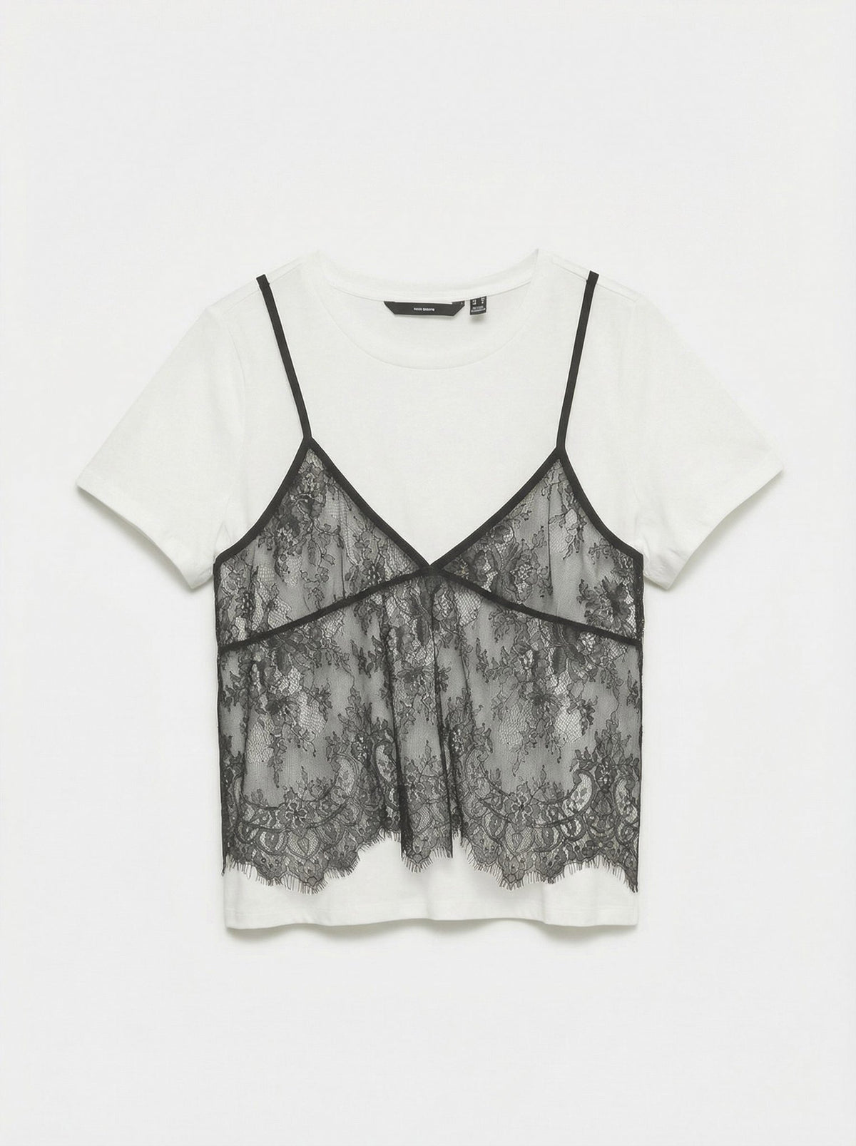 Vero Moda Damen T-Shirts Snow White/Blac