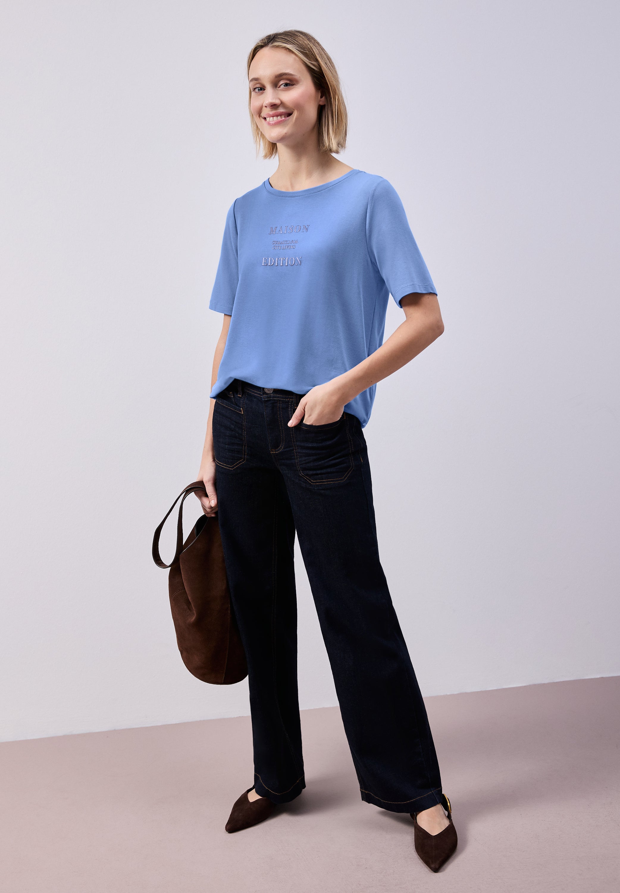 Street One Damen T-Shirts  Bonnet Bl