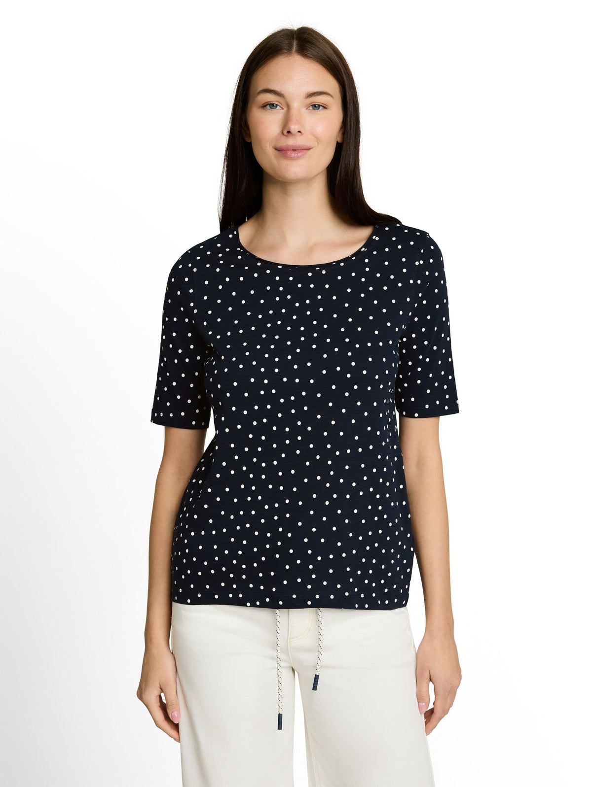 Tom Tailor Damen T-Shirts Navy White Smal
