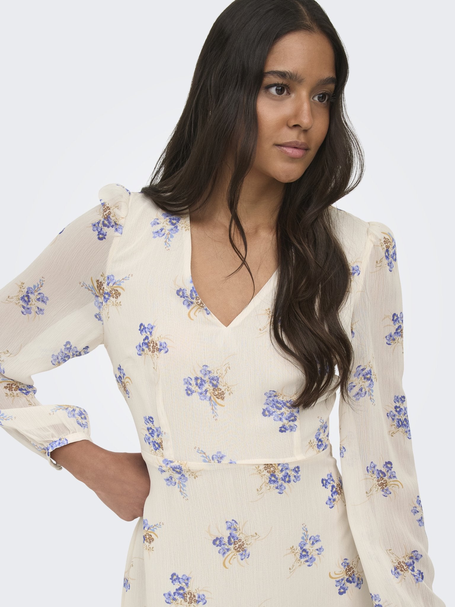 only Damen Kleider Cloud Dancer/Bl