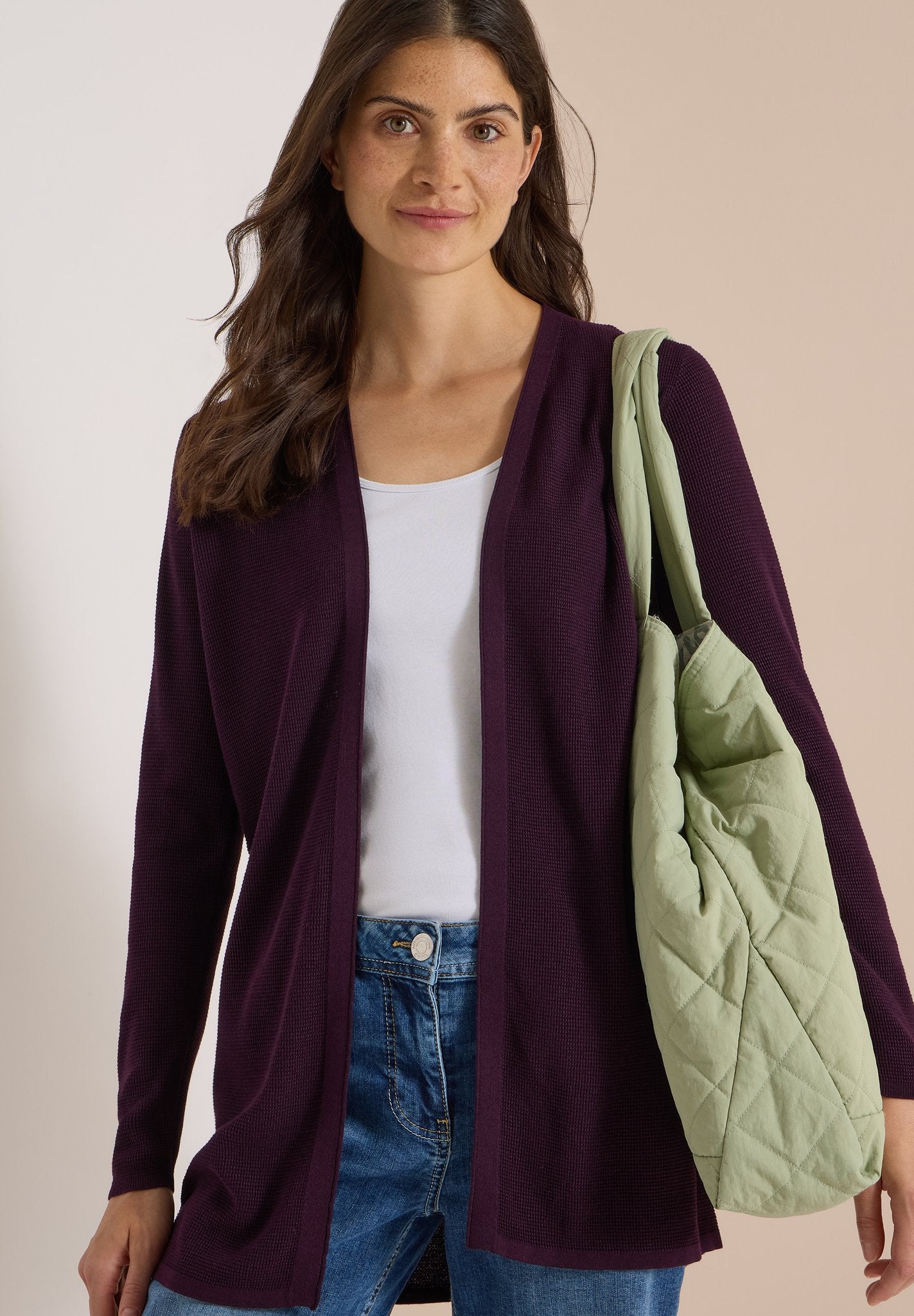 Cecil Damen Strickjacken  Eggplant
