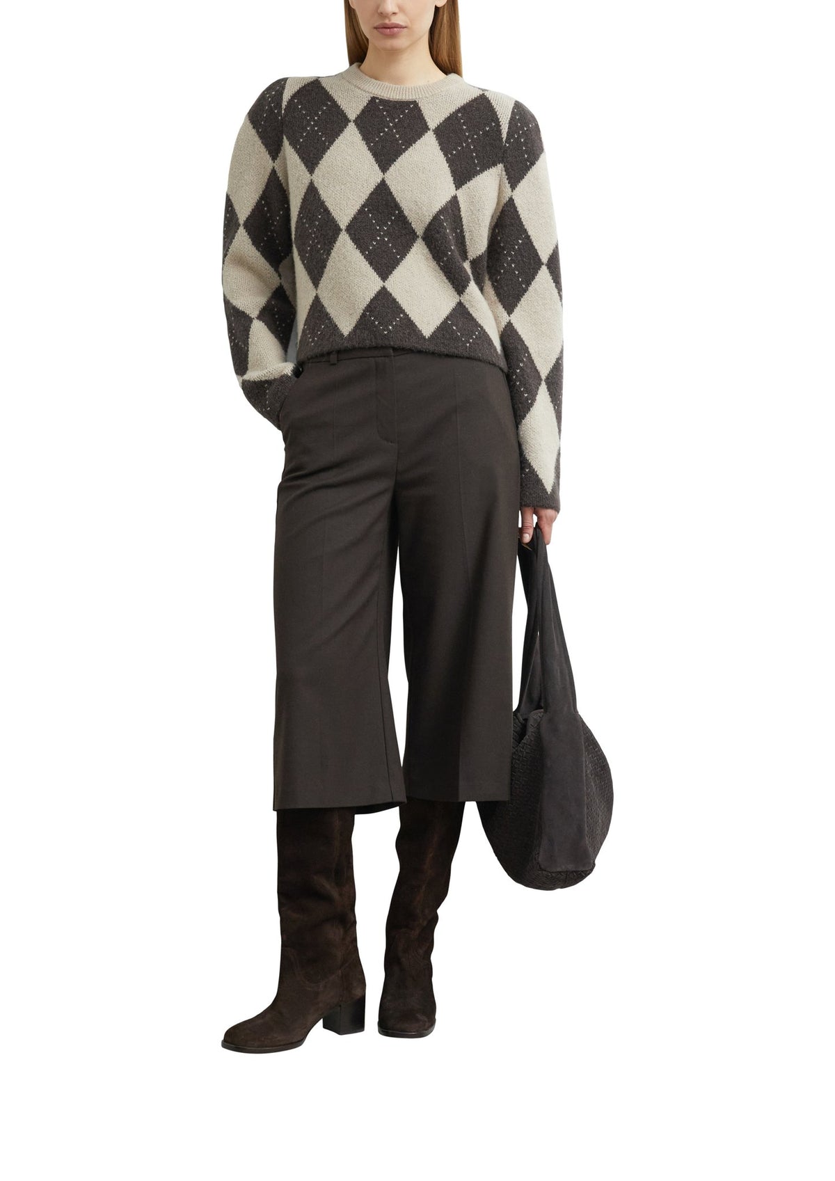 Comma Damen Pullover J Brown