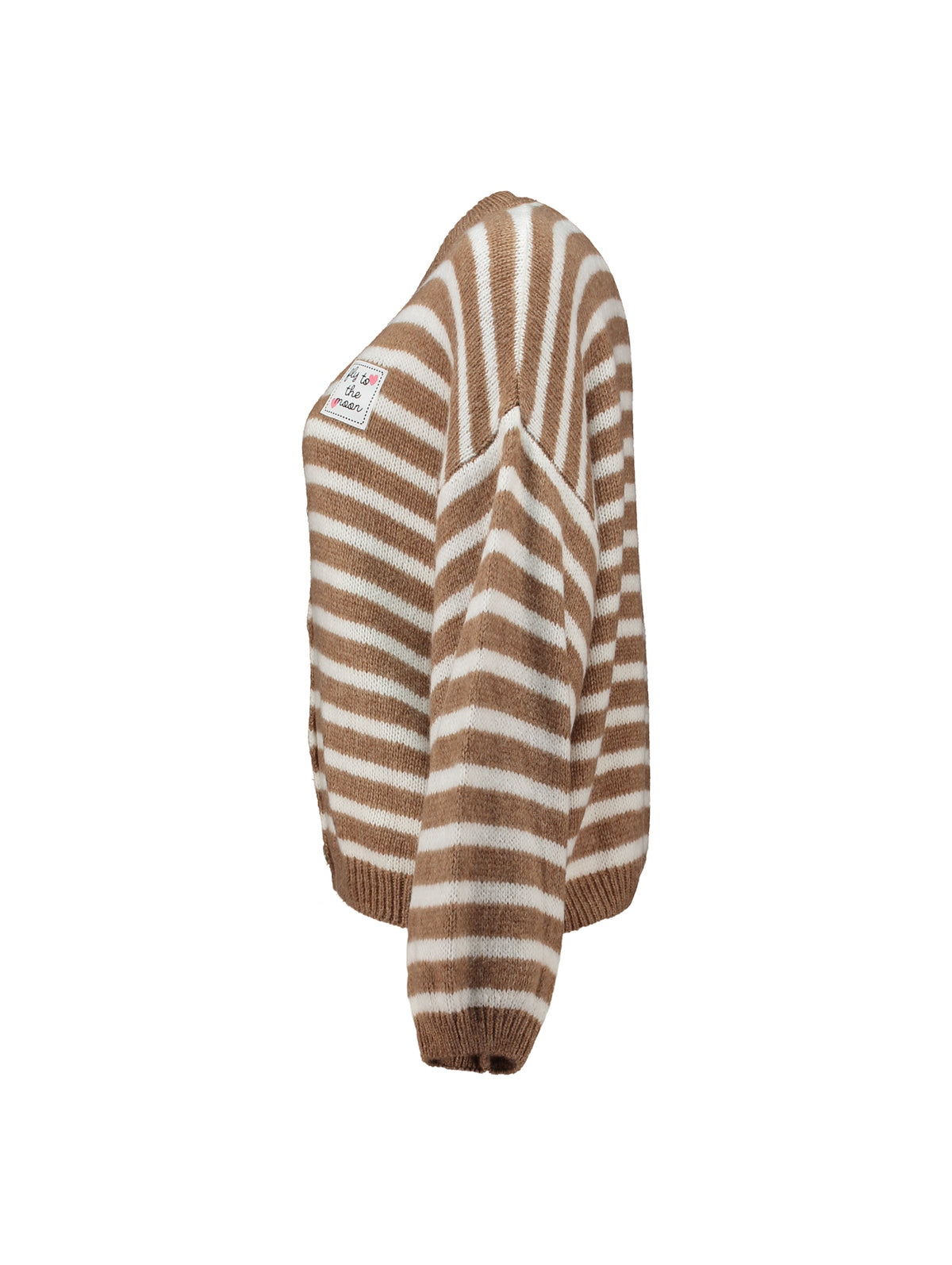 Haily's Damen Strickjacken Dbeige/White St