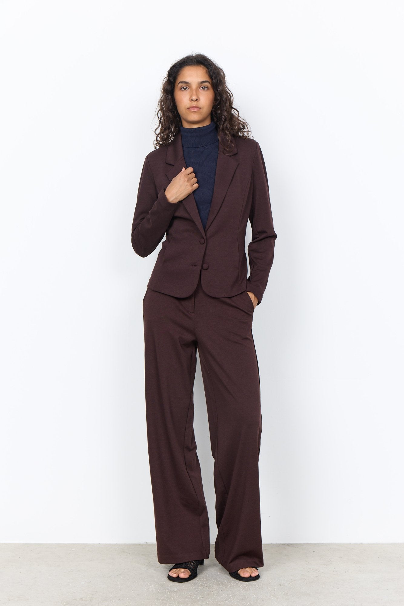 Soya Concept Damen Blazer Chocolate Plum