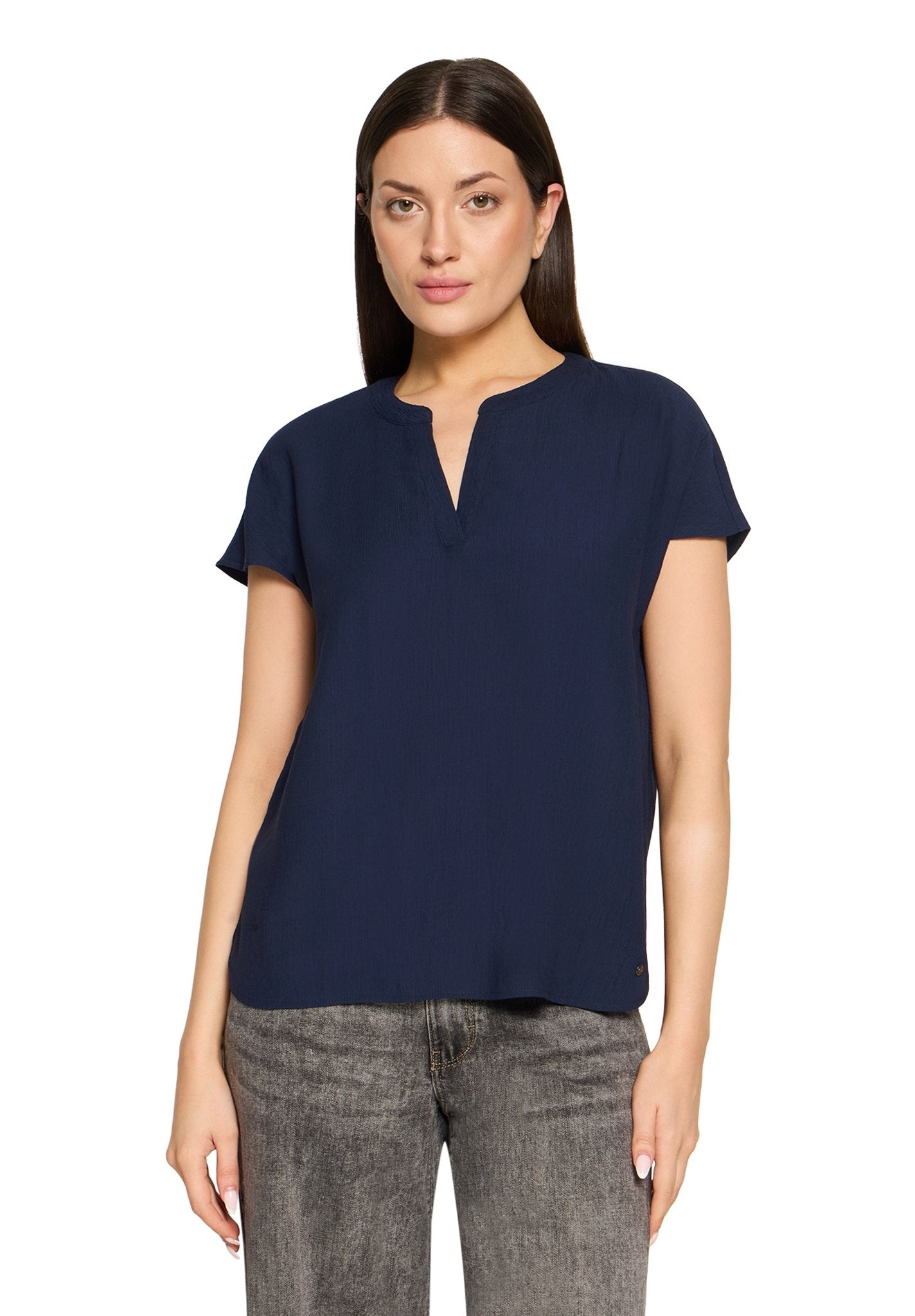 Betty & Co Damen Blusen kurz Navy Blue