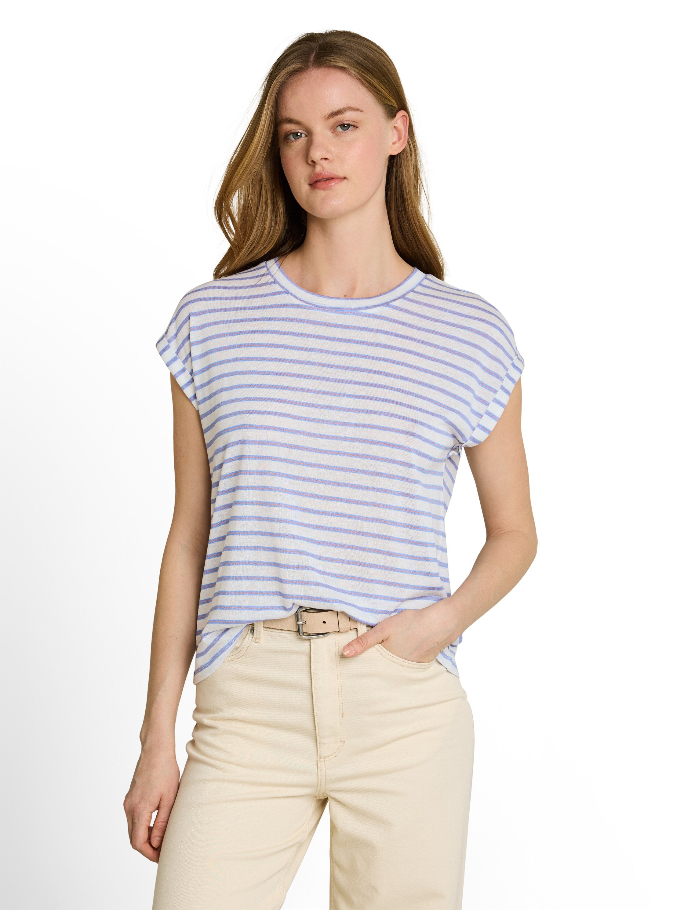 Tom Tailor denim Damen T-Shirts White Blue Cora