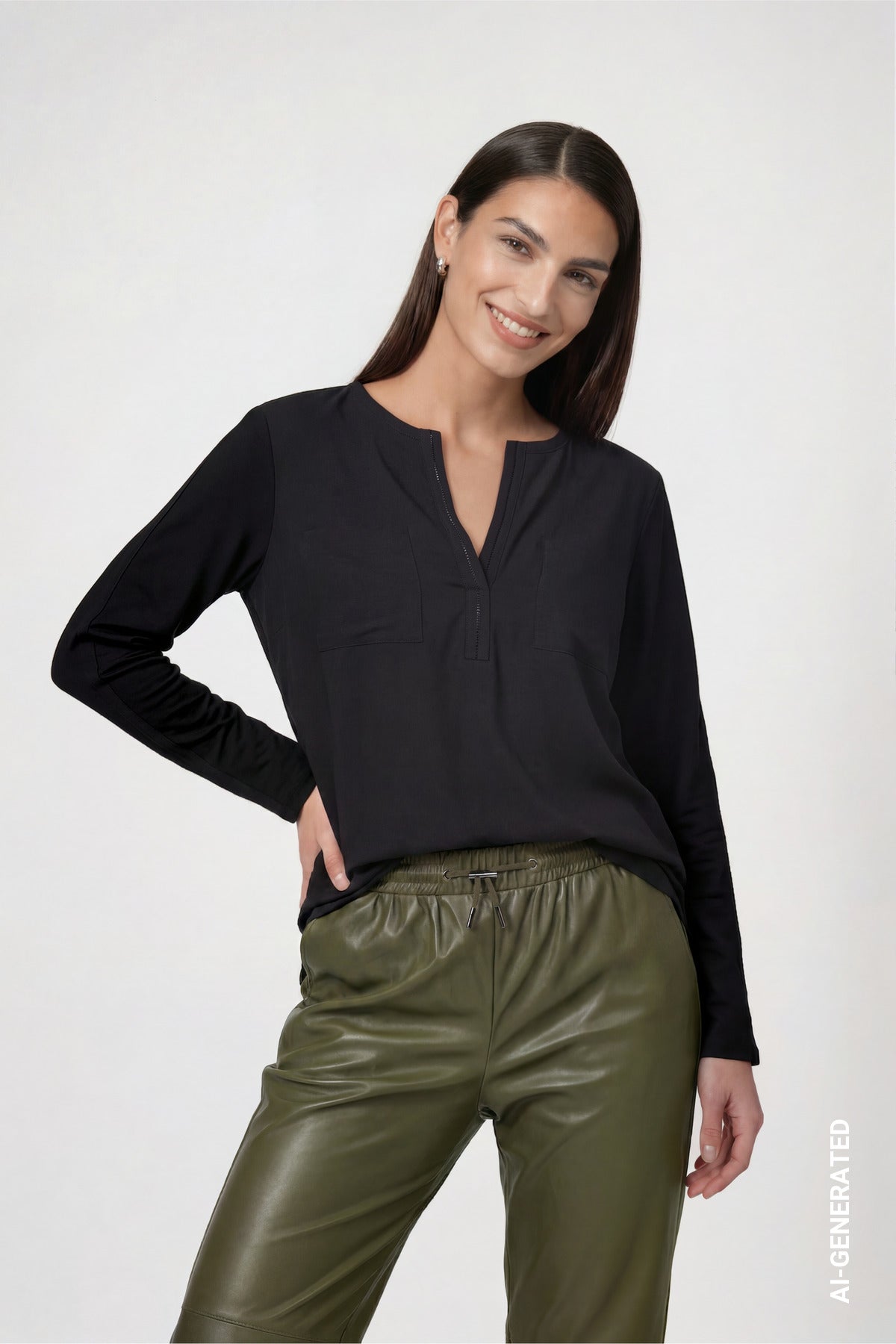 Monari Damen T-Shirts Schwarz