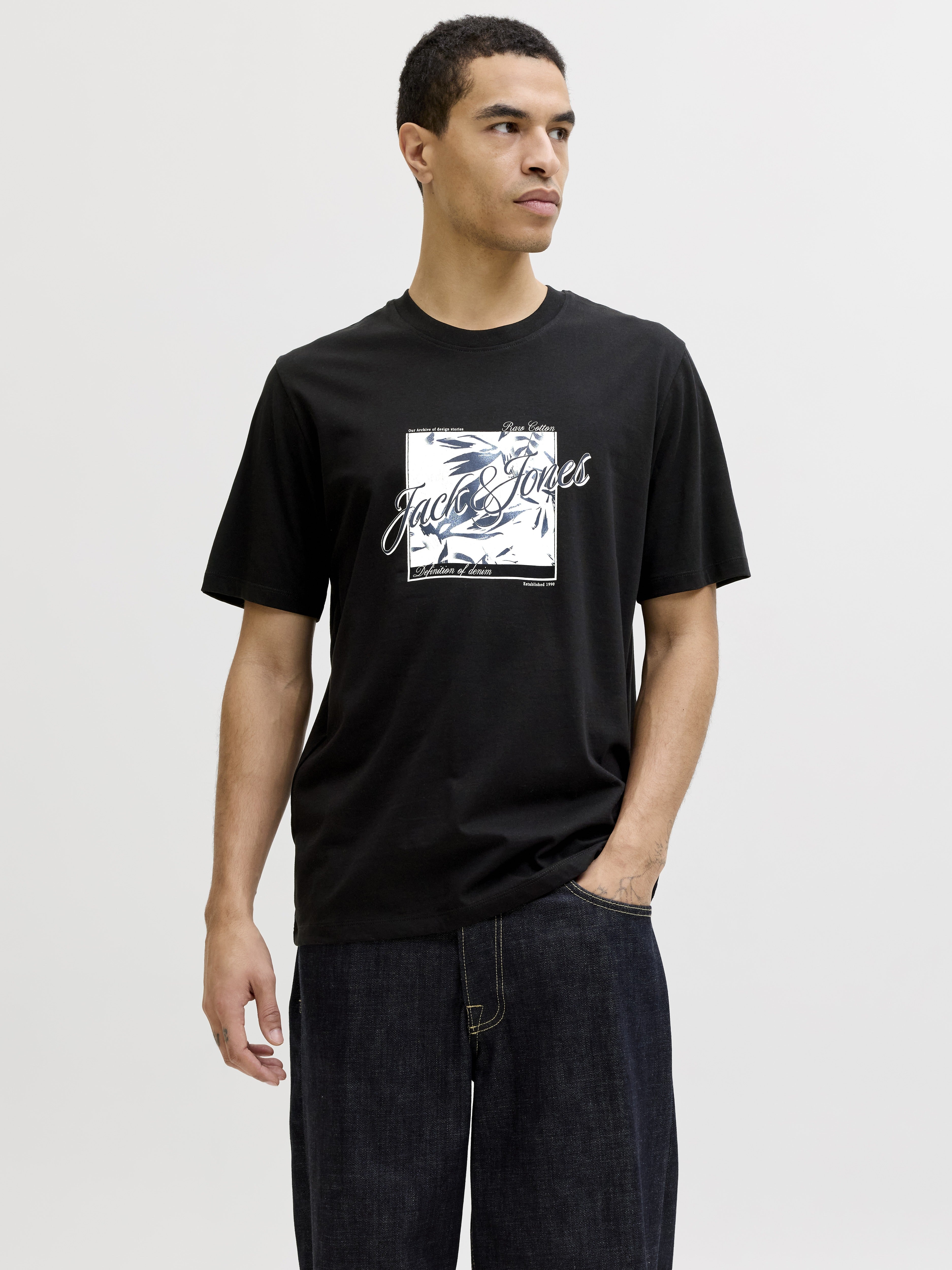 Jack & Jones Herren T-Shirts kurz Black